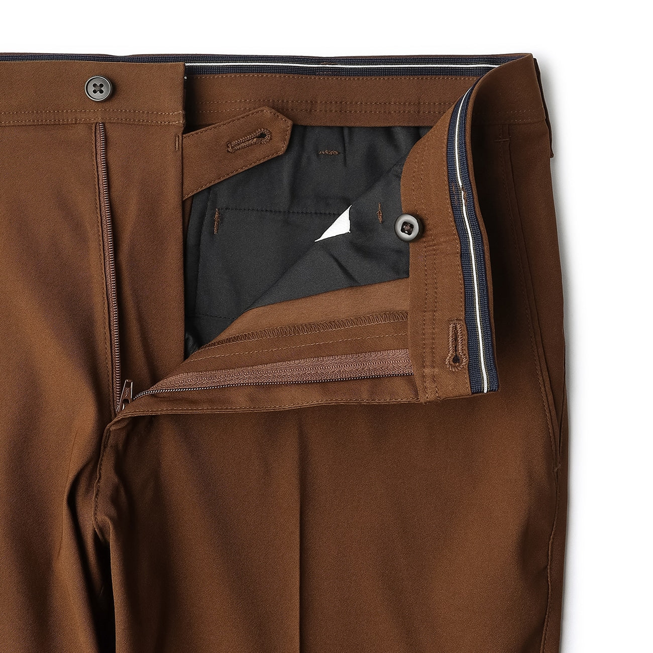 Adjustable Hem Stretch Tapered Plain Pants - Image 21
