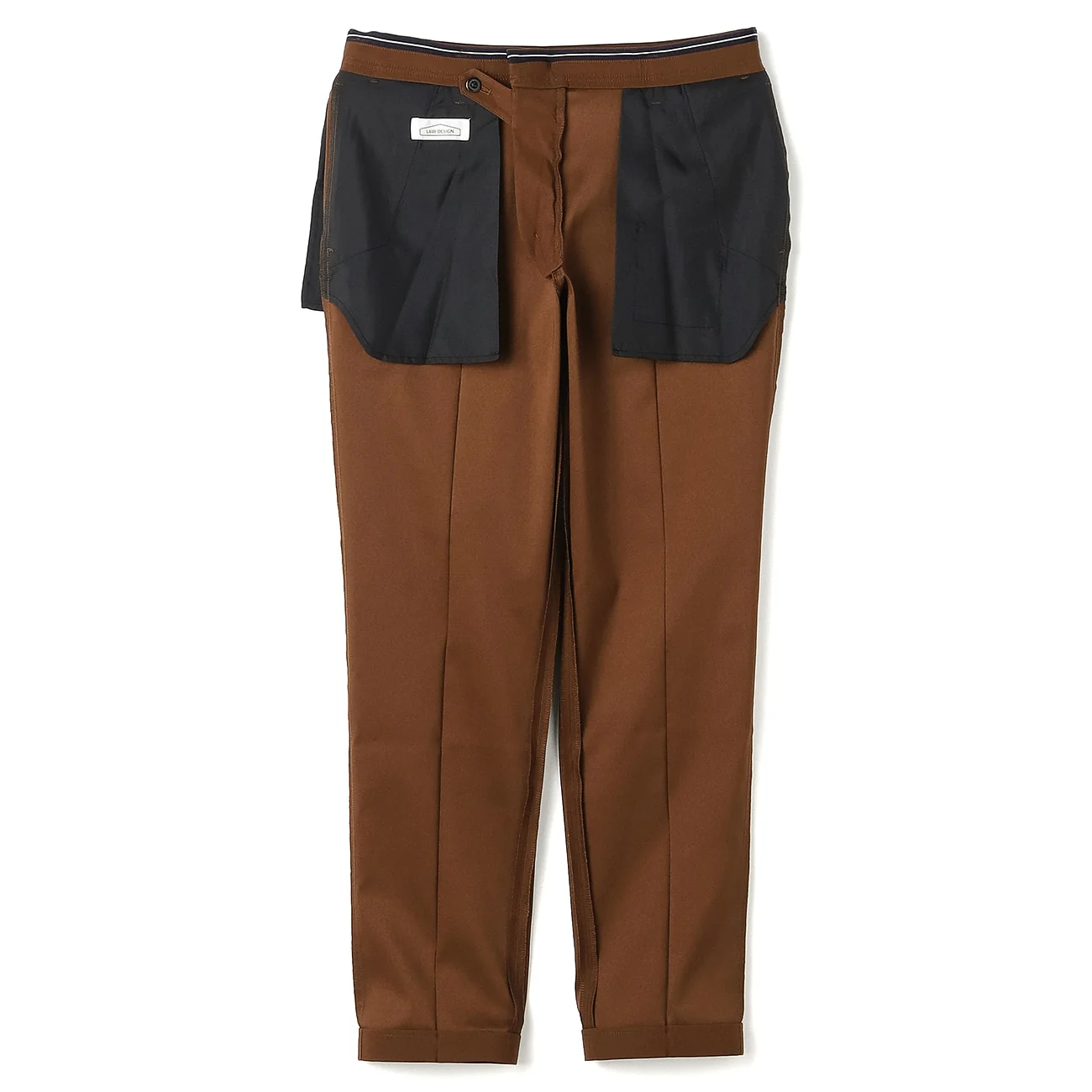 Adjustable Hem Stretch Tapered Plain Pants - Image 22