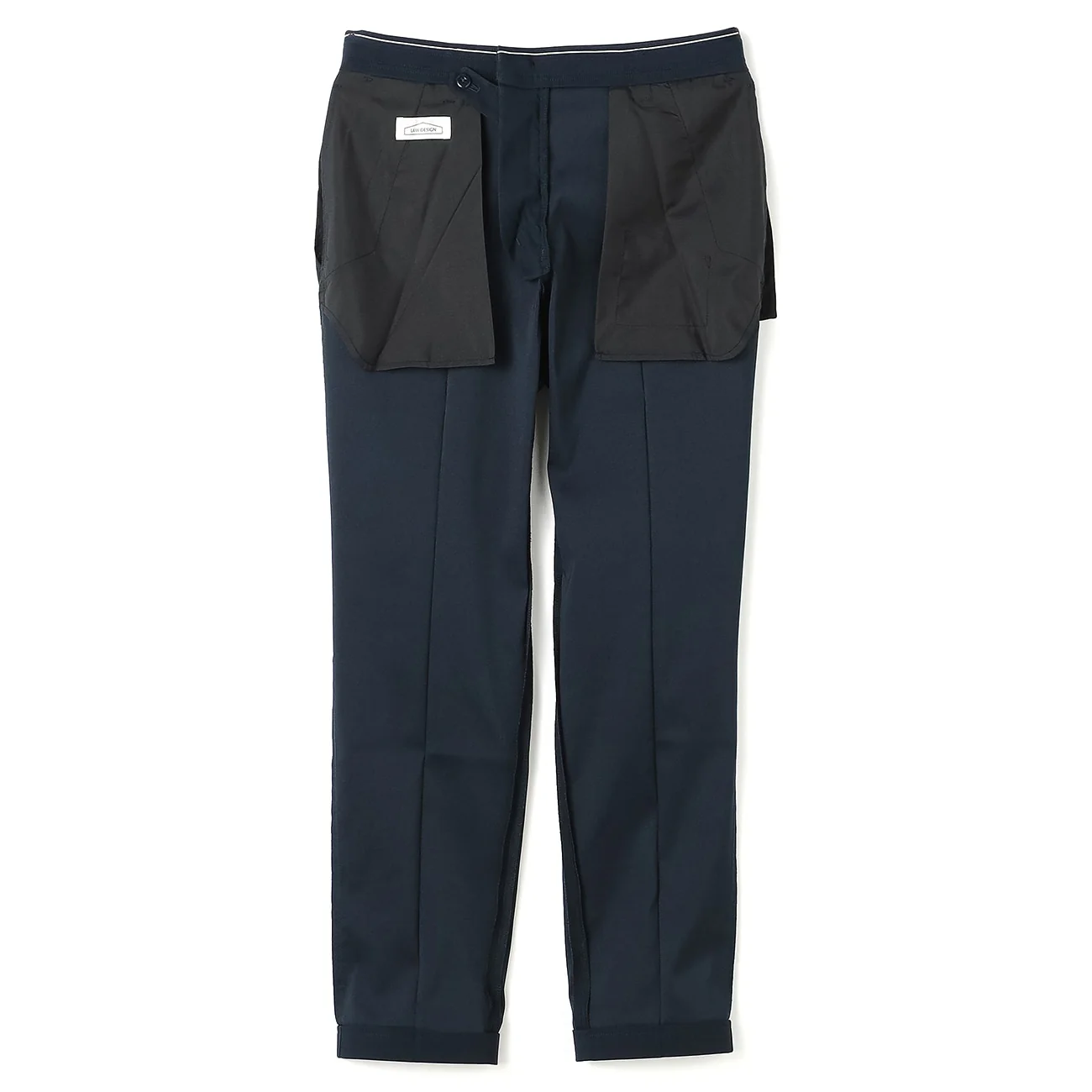 Adjustable Hem Stretch Tapered Plain Pants - Image 6
