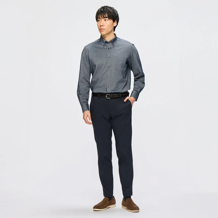 Adjustable Hem Super Stretch Cotton-Like Tapered Pants - Image 7