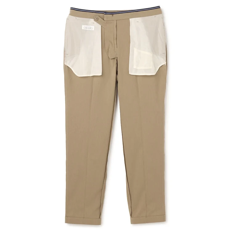 Adjustable Hem Super Stretch Cotton-Like Tapered Pants - Image 22