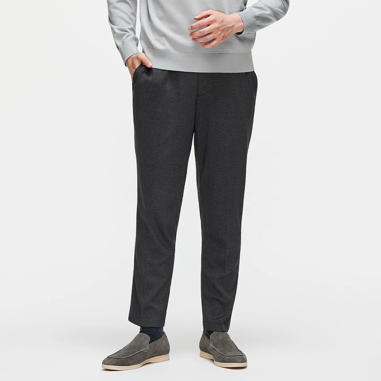 Pajama Suits Printed Jersey Pants - Charcoal Gray