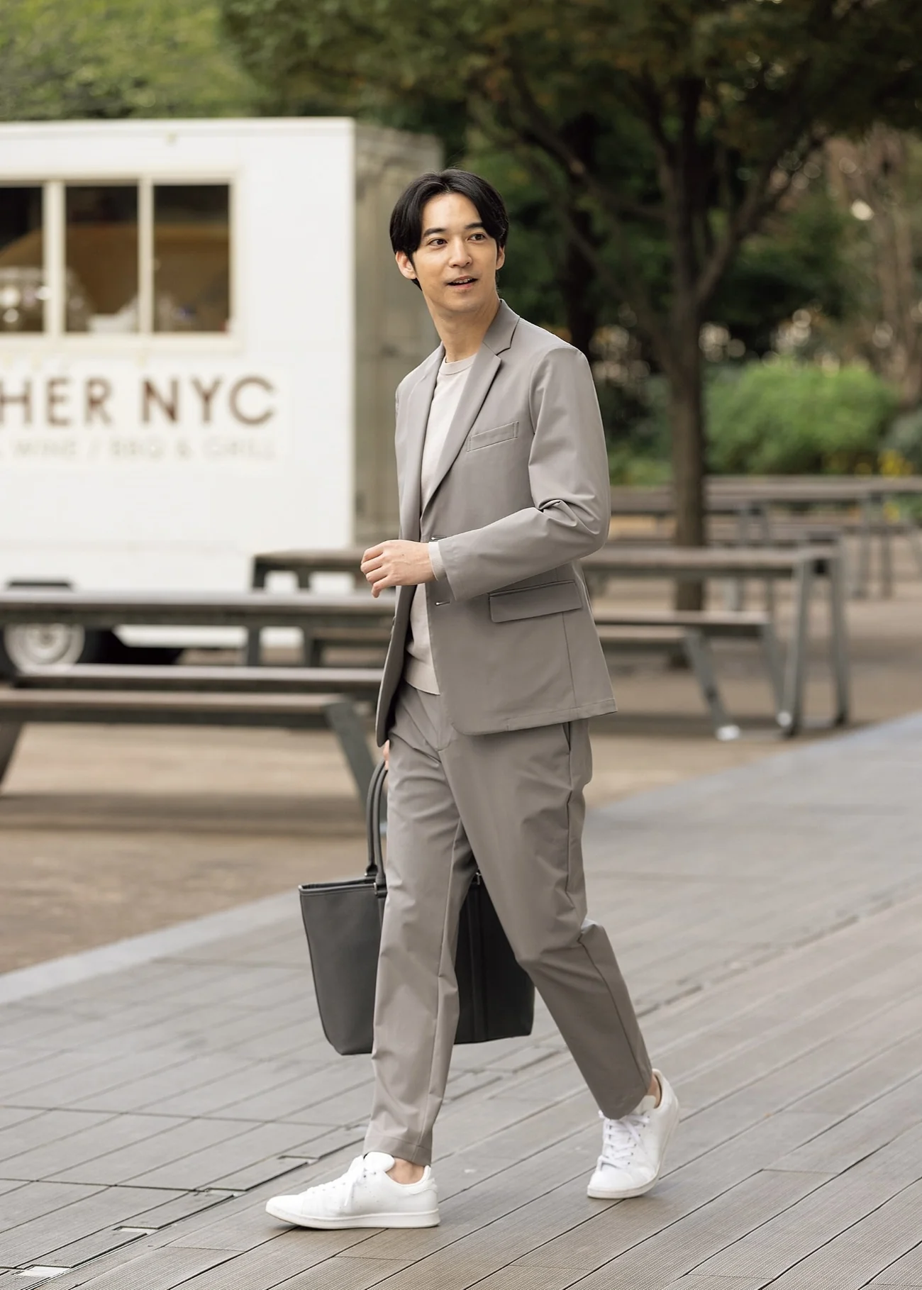 Pajama SUITS Premium Water-Repellent Super Stretch Pants - Light Gray - Image 2