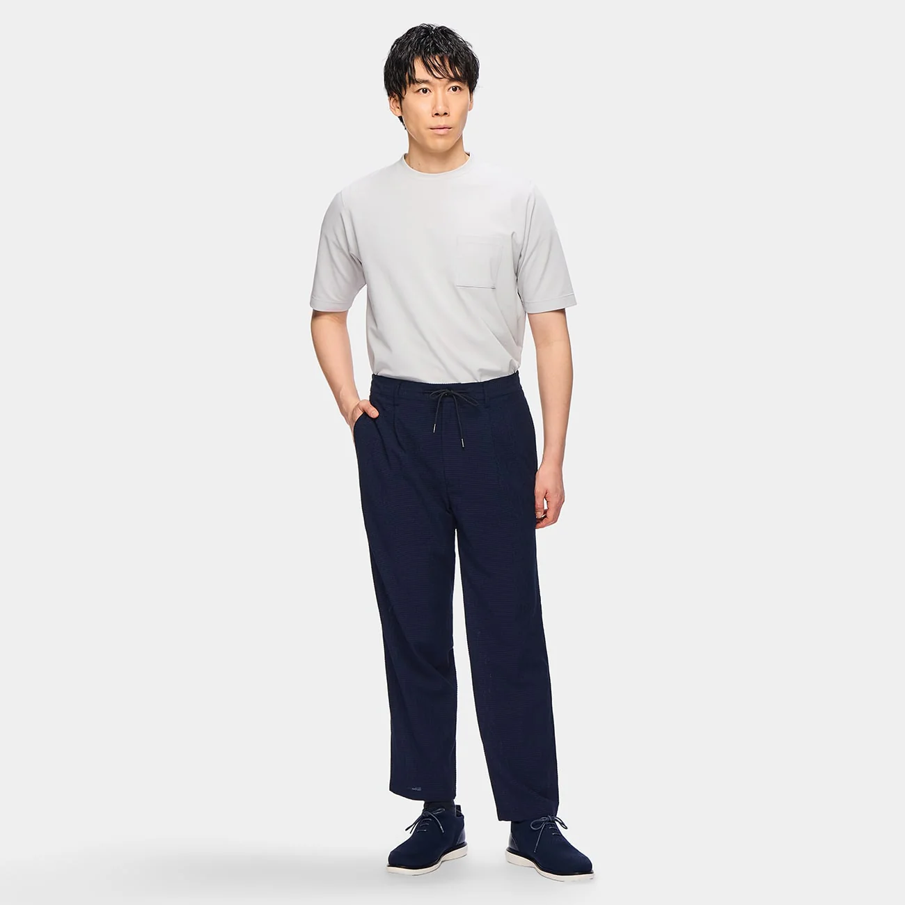 Pajama SUITS SUPER Aircool Tricot Seersucker Pants - Navy - Image 2