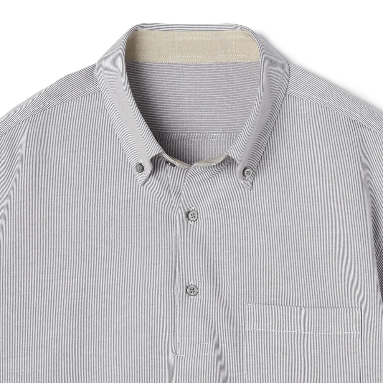 SUPER Aircool Non-Iron Stretch Striped Button-Down Polo Shirt - Image 8