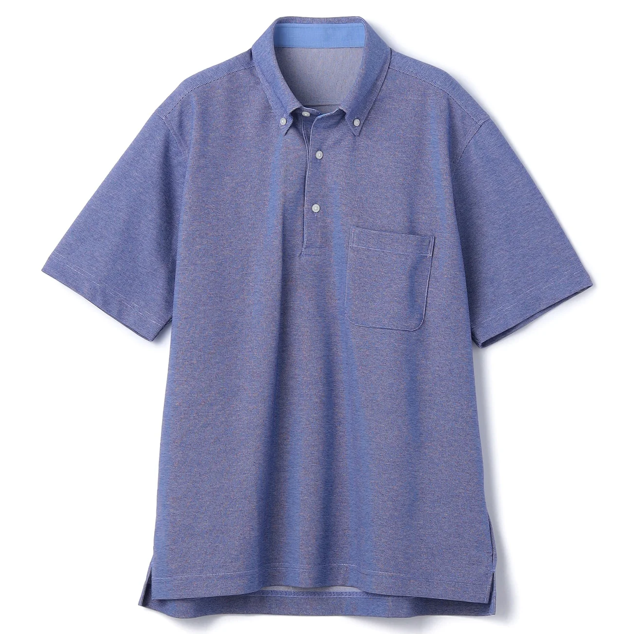 SUPER Aircool Non-Iron Stretch Mini Waffle Button-Down Polo Shirt - Image 6