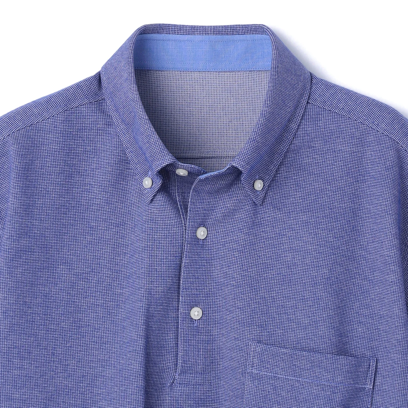 SUPER Aircool Non-Iron Stretch Mini Waffle Button-Down Polo Shirt - Image 8