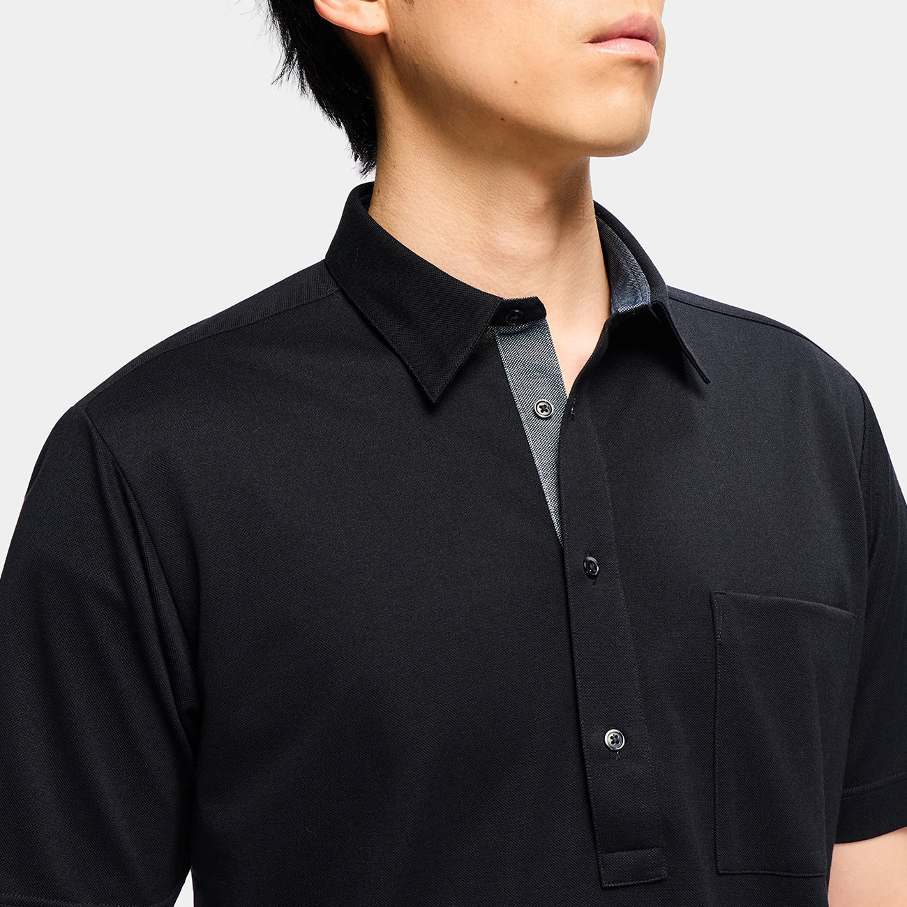 SUPER Aircool Stretch Pique Point Collar Polo Shirt - Image 5
