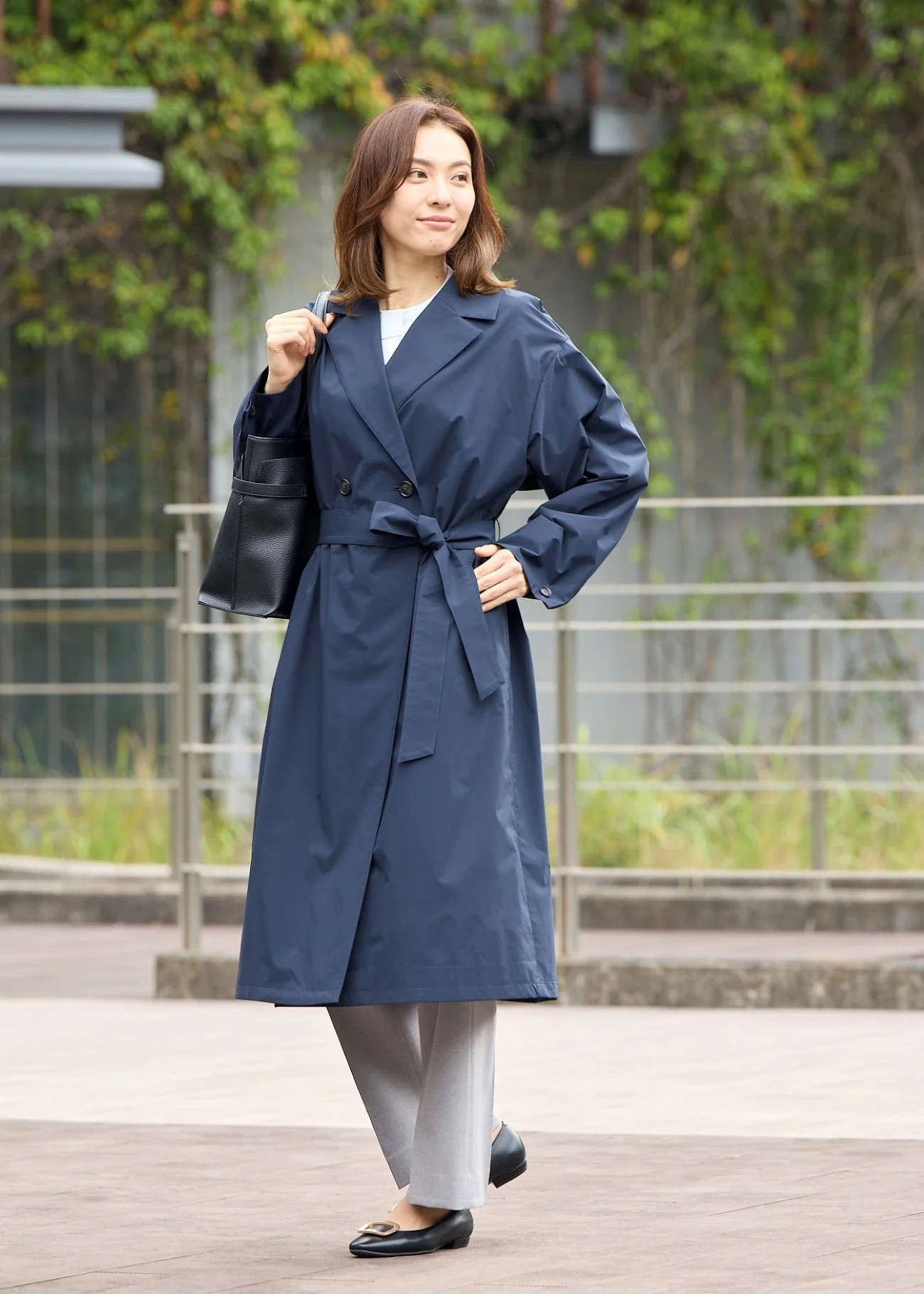 3-Way Water-repellent Trench Coat with Quilted Vest - Image 15