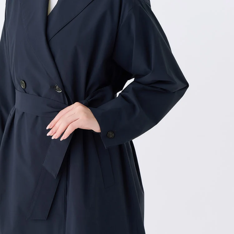 3-Way Water-repellent Trench Coat with Quilted Vest - Image 9