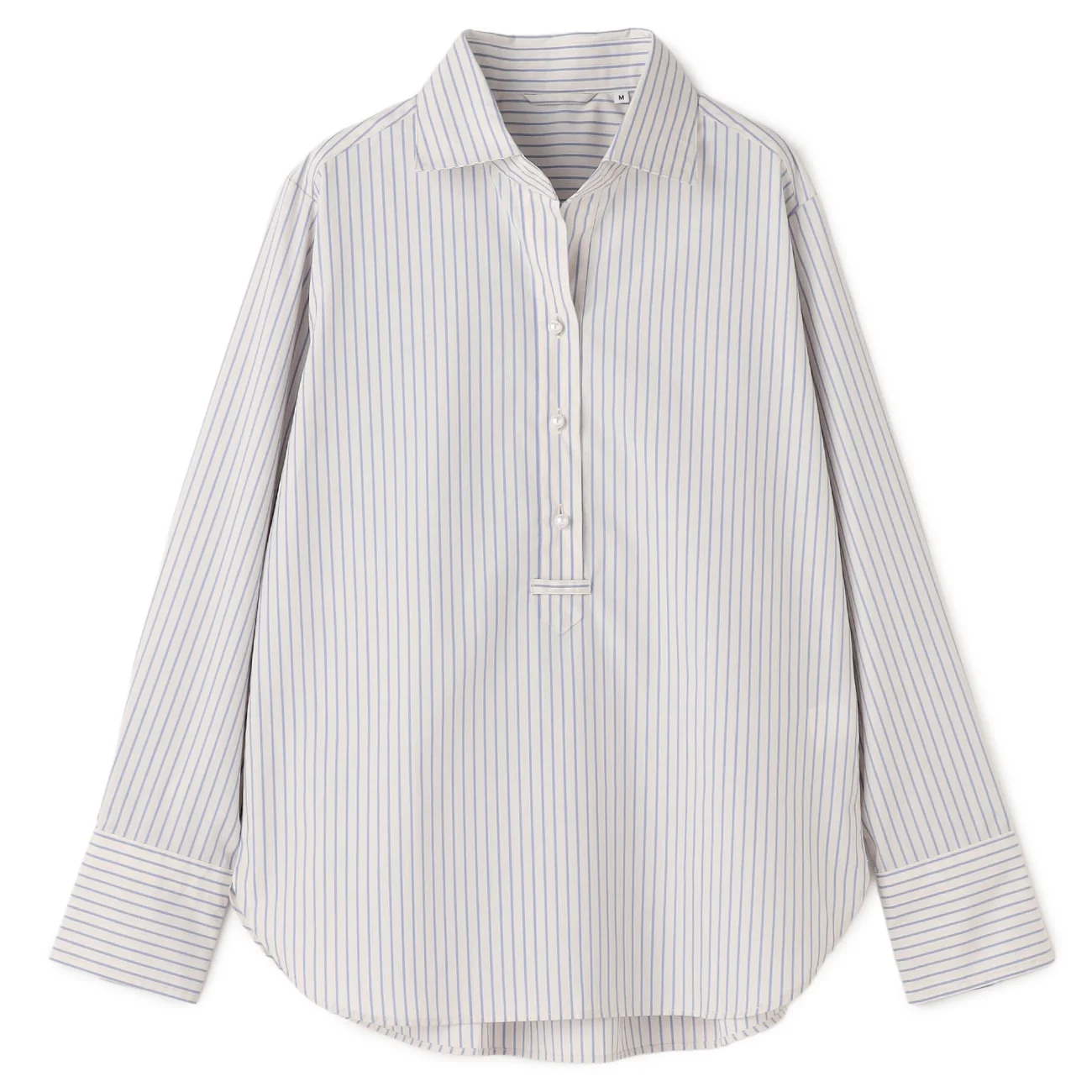 Skipper Collar Shirt with Pearls - Beige - Image 7