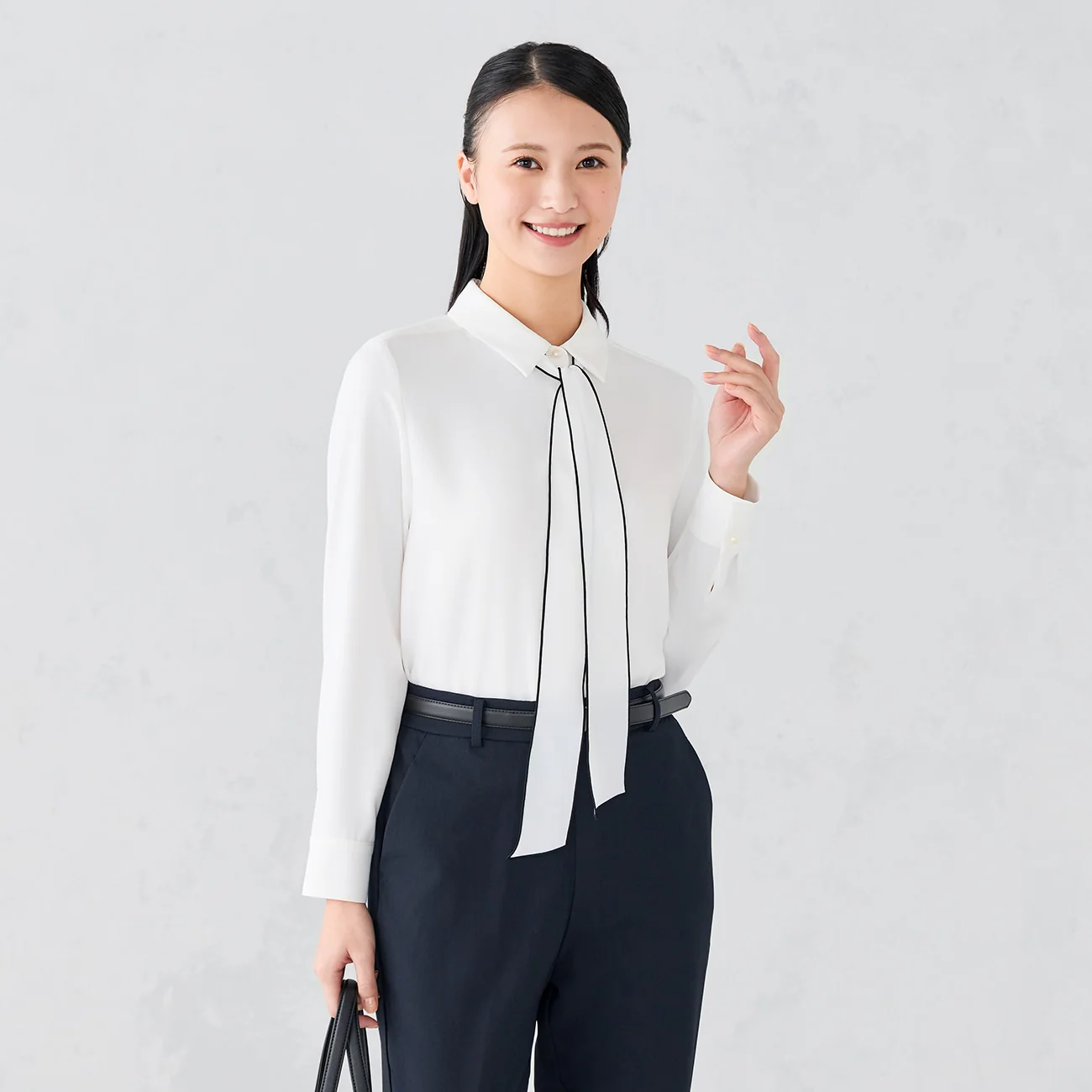 2-Way Bow-Tie Blouse with Pearls - Image 17