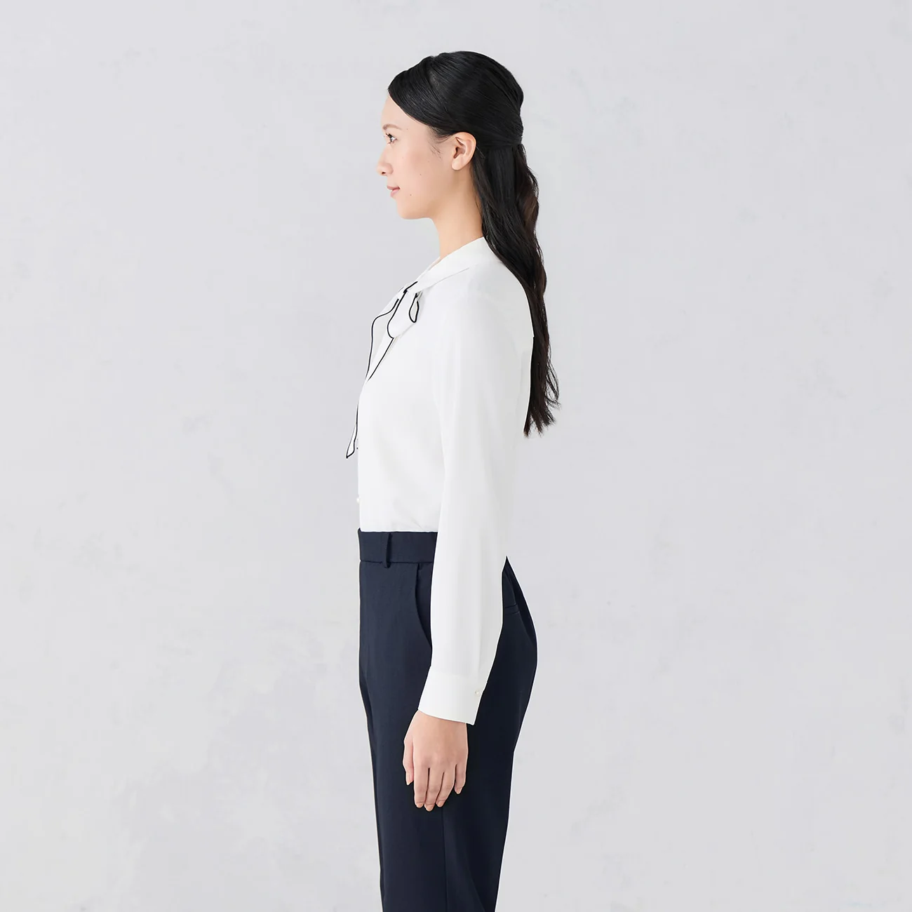 2-Way Bow-Tie Blouse with Pearls - Image 20