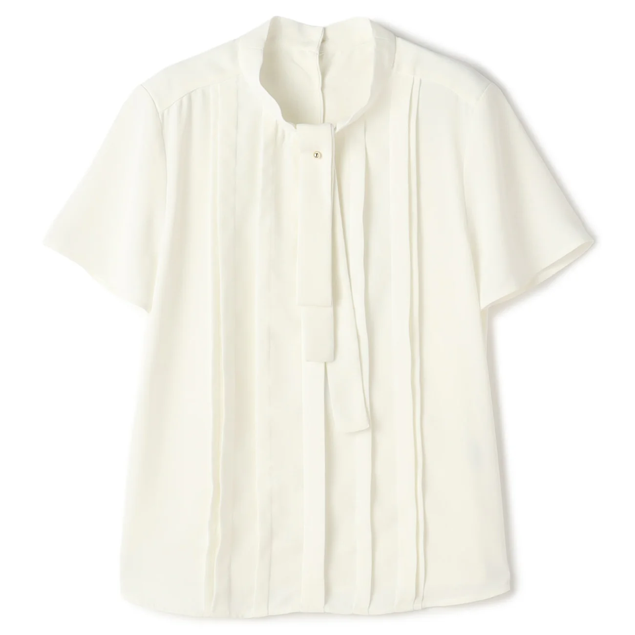 Short Sleeve Bow Tie Blouse - Image 15