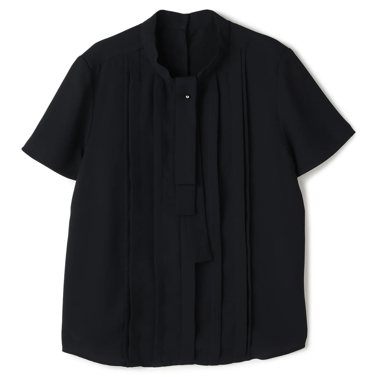 Short Sleeve Bow Tie Blouse - Image 6