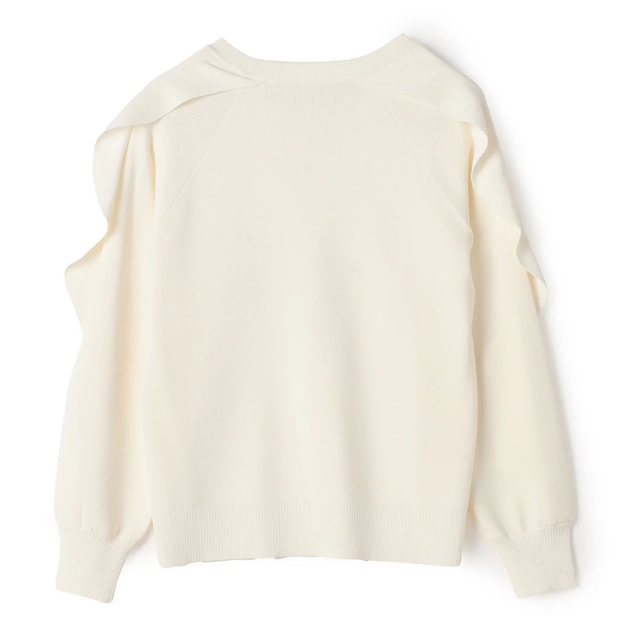 Ruffle-Sleeve Oversized Knit Pullover - Image 10