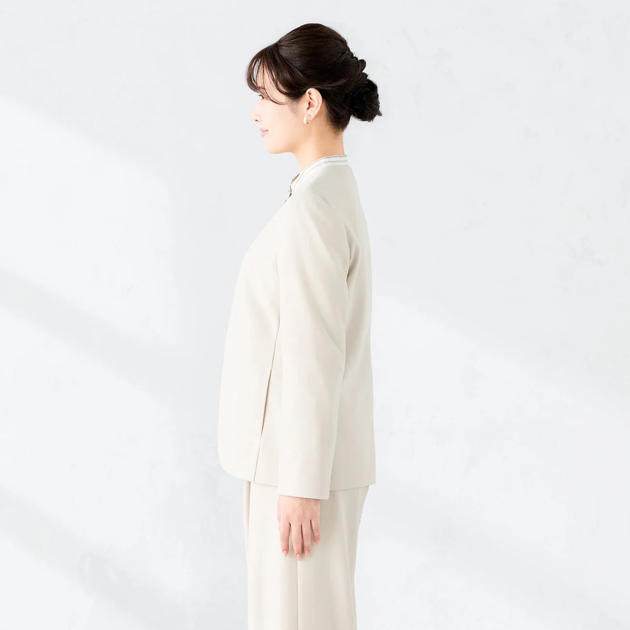Pajama SUITS Georgette Jersey Collarless Jacket - Image 16
