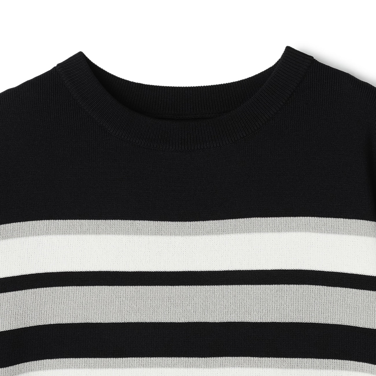 Washable Cool Touch Striped Short Sleeve Knit Top - Image 7