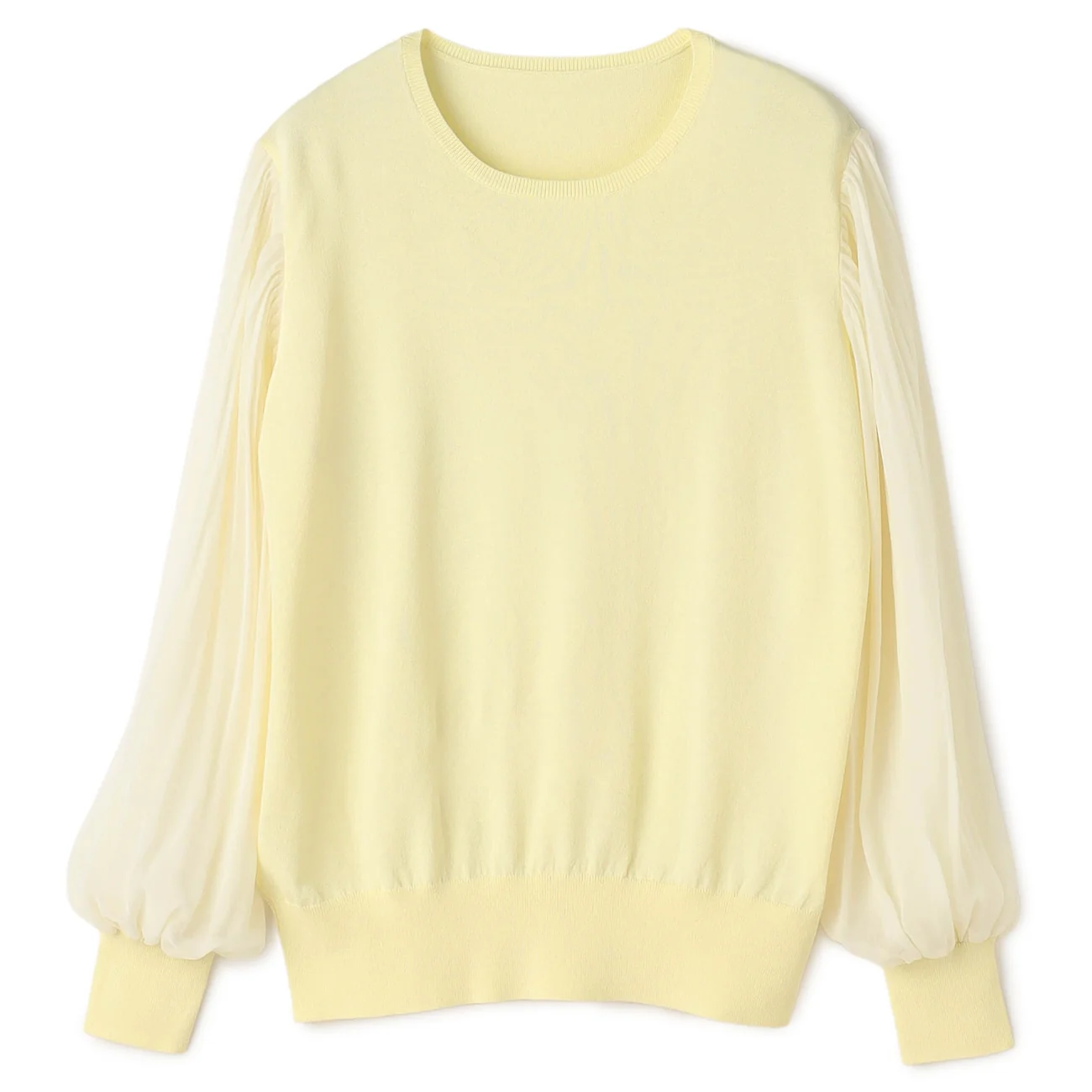 Sheer Sleeve Knit Top - Image 18