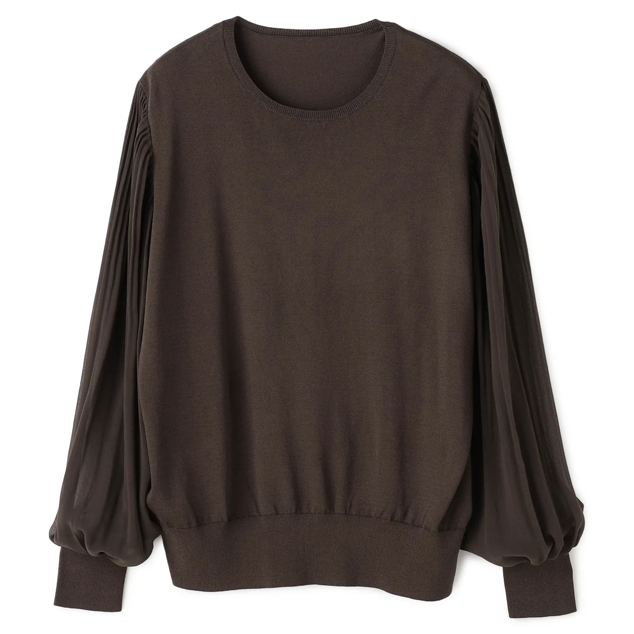 Sheer Sleeve Knit Top - Image 6