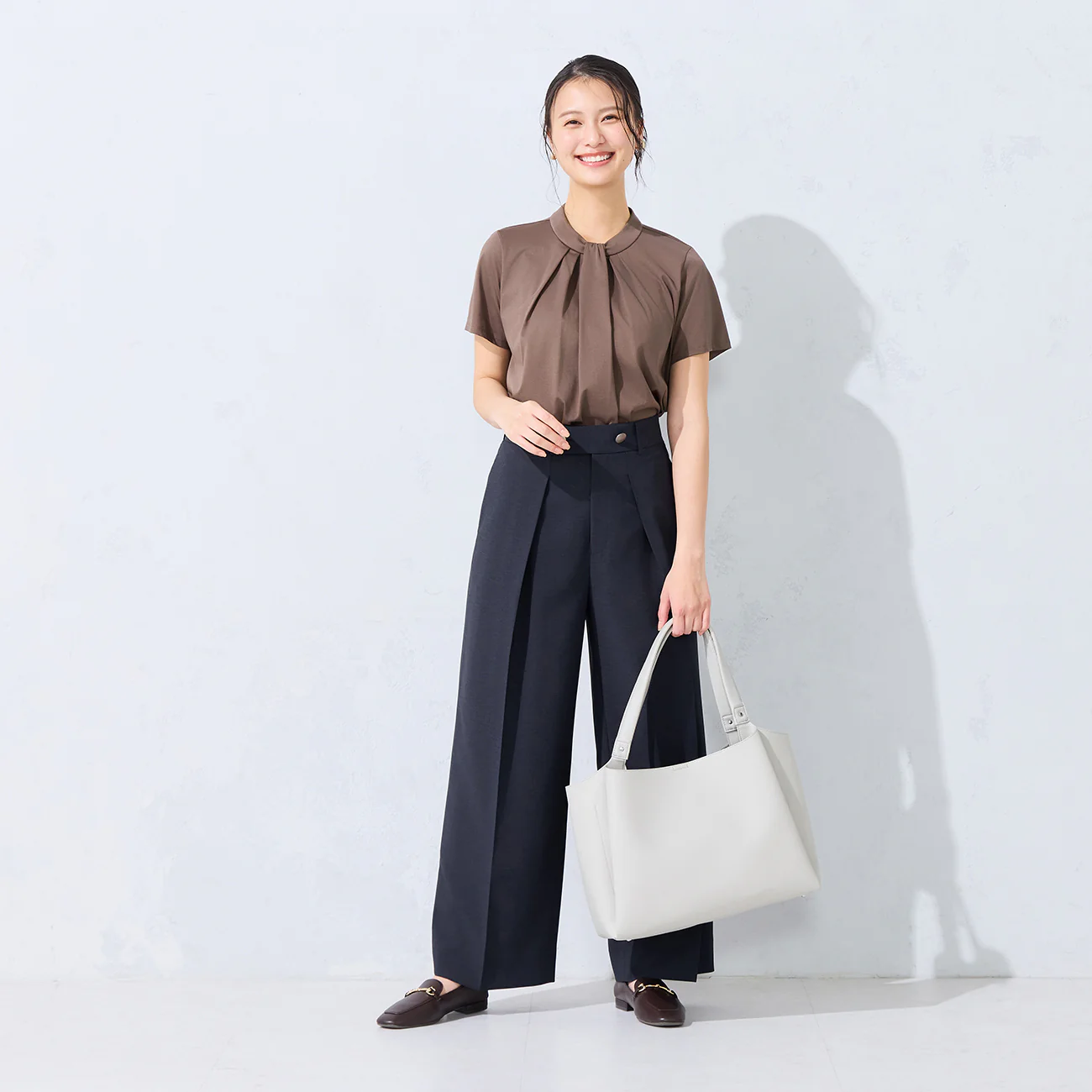 Short Sleeve Bow Tie Blouse - Image 12