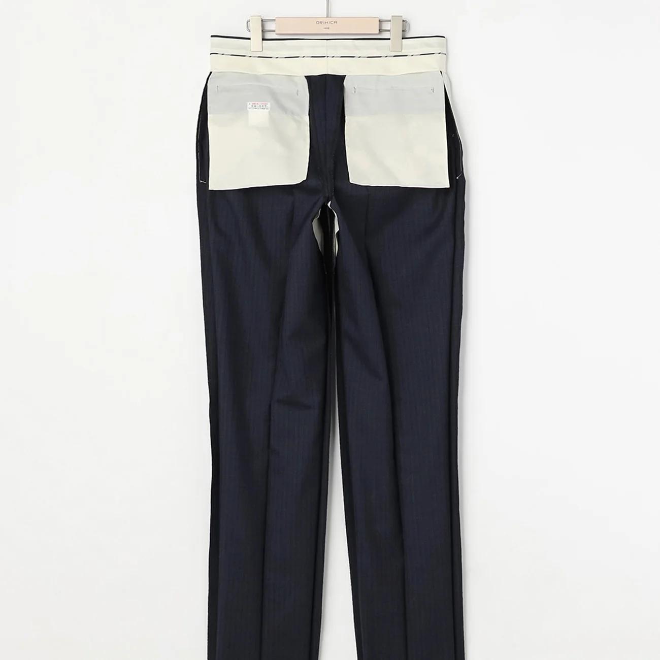 Wool Blend Stripe Suit - Navy - Image 12