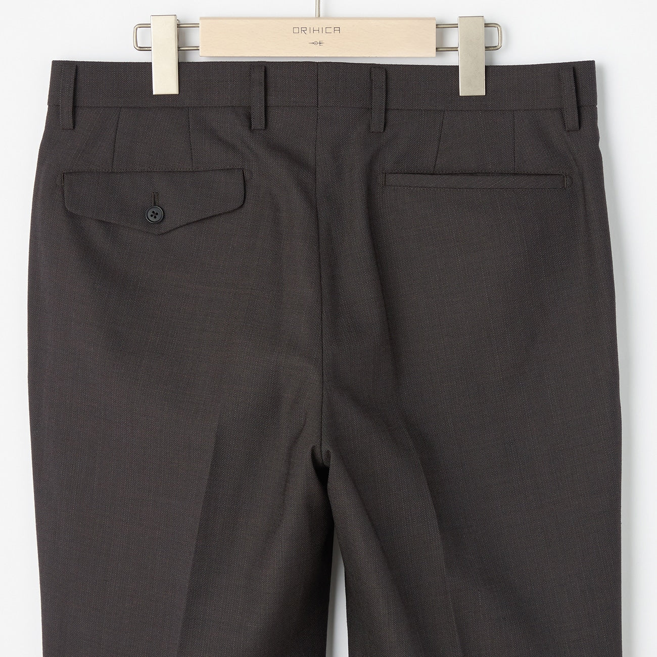 Wool Blend Pinhead Suit - Brown - Image 10