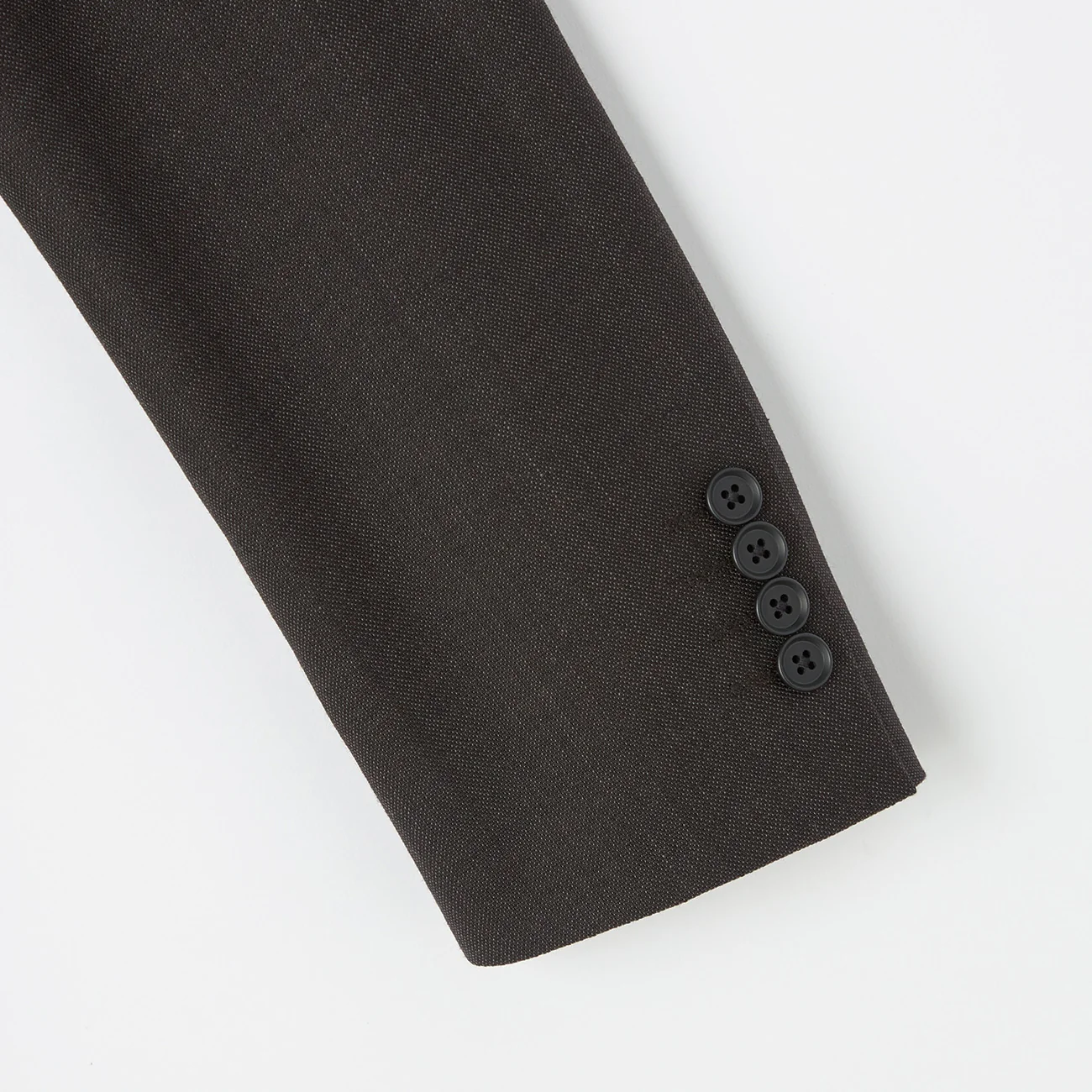 Wool Blend Pinhead Suit - Brown - Image 4