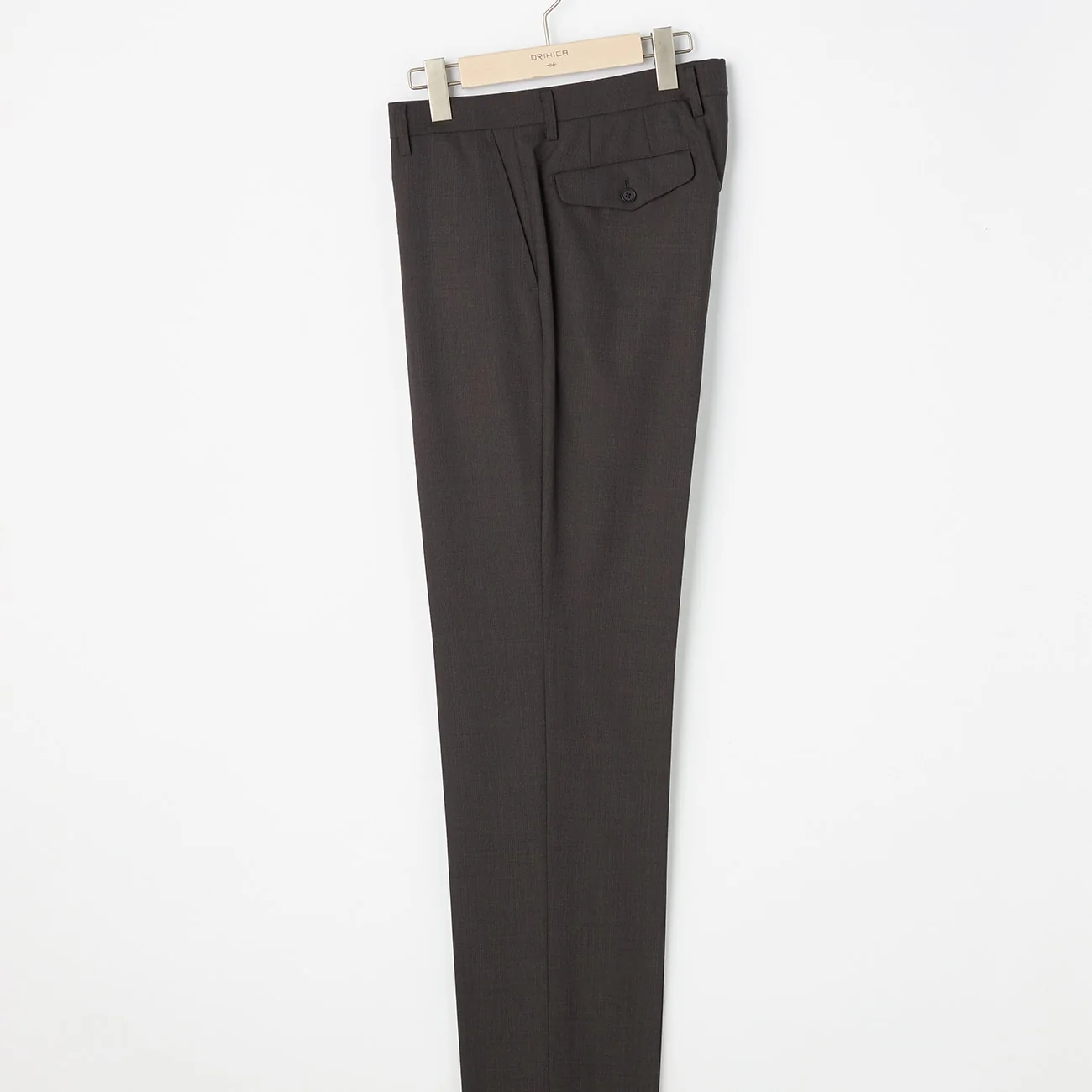 Wool Blend Pinhead Suit - Brown - Image 8