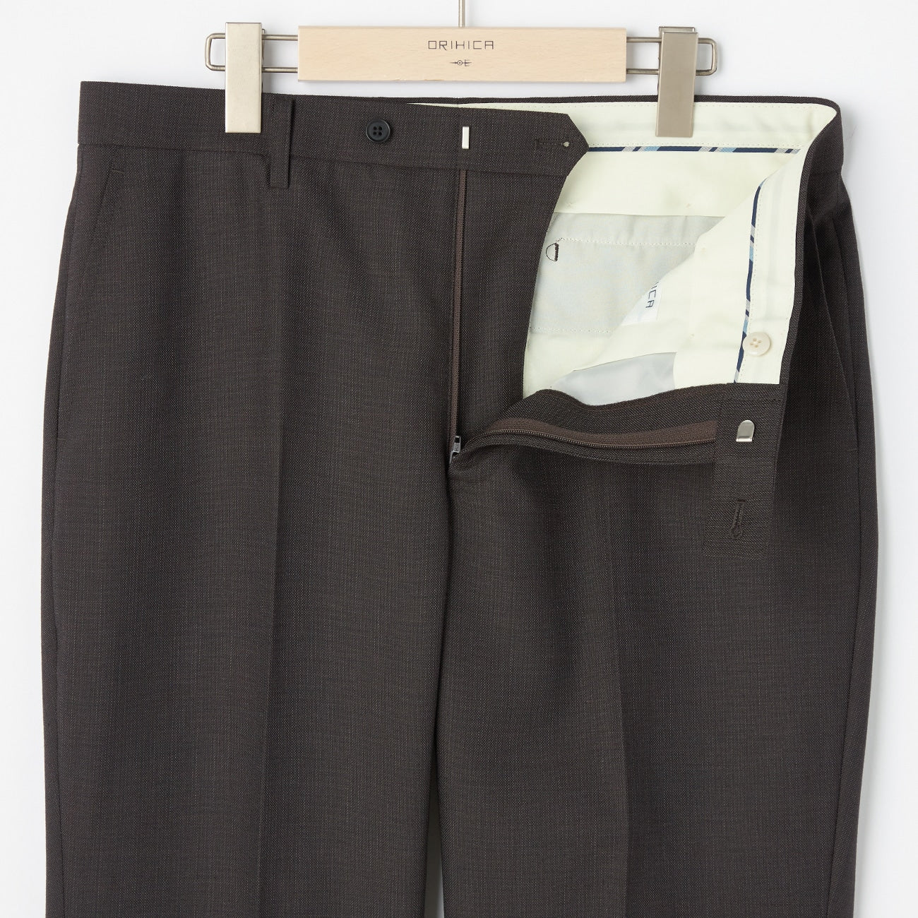 Wool Blend Pinhead Suit - Brown - Image 9