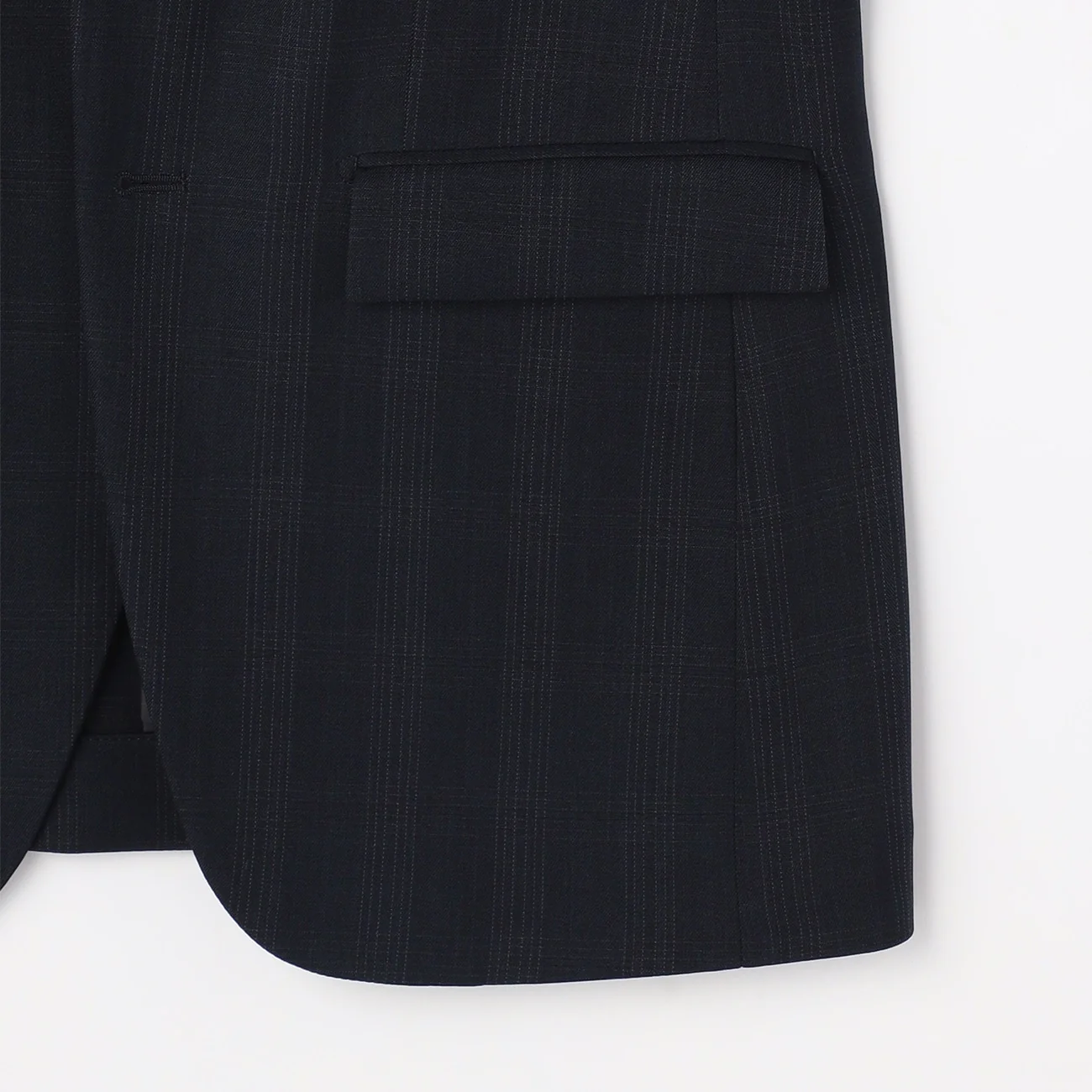 Washable Check Suit - Navy - Image 5
