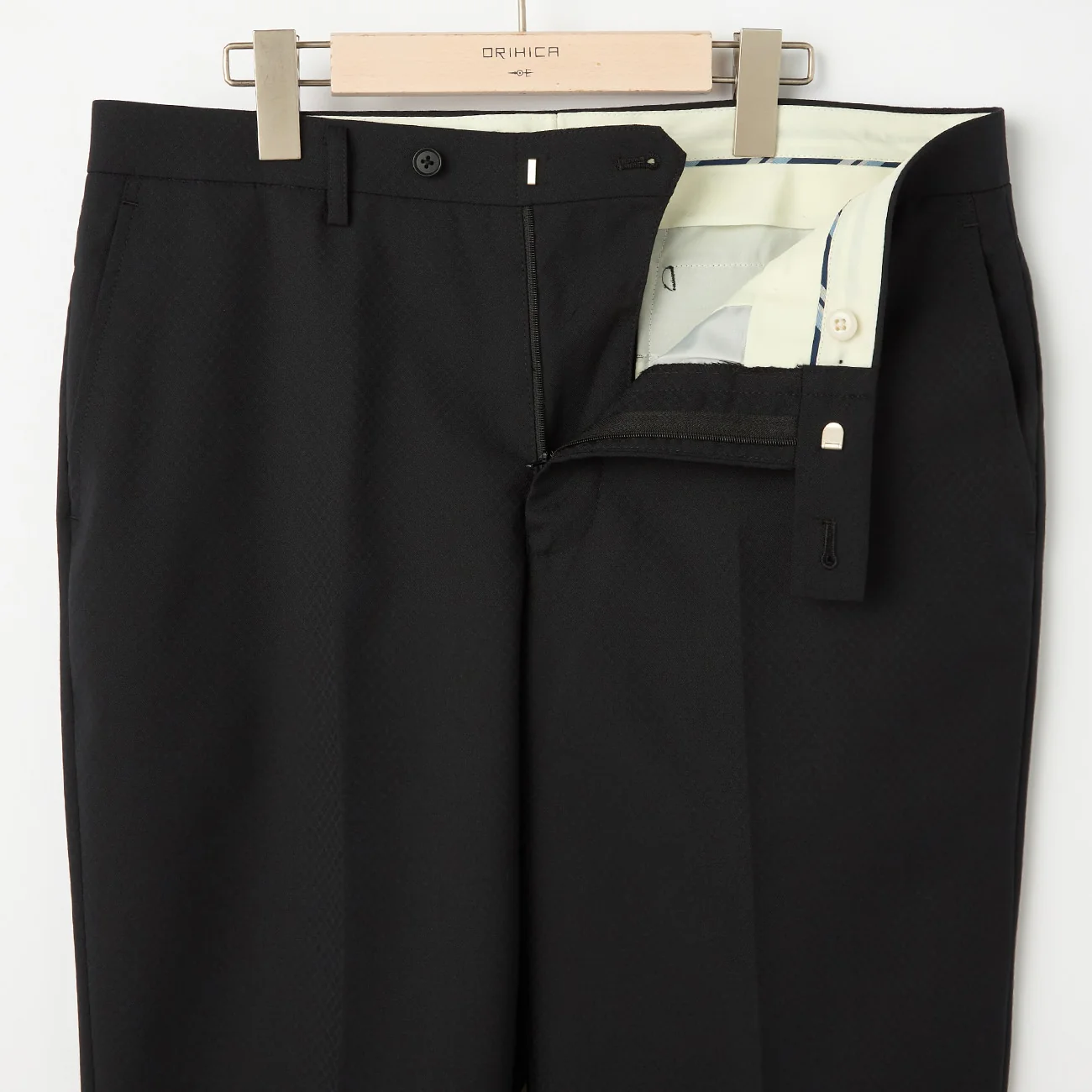 Wool Blend Textured Solid Suit - Black - Image 9