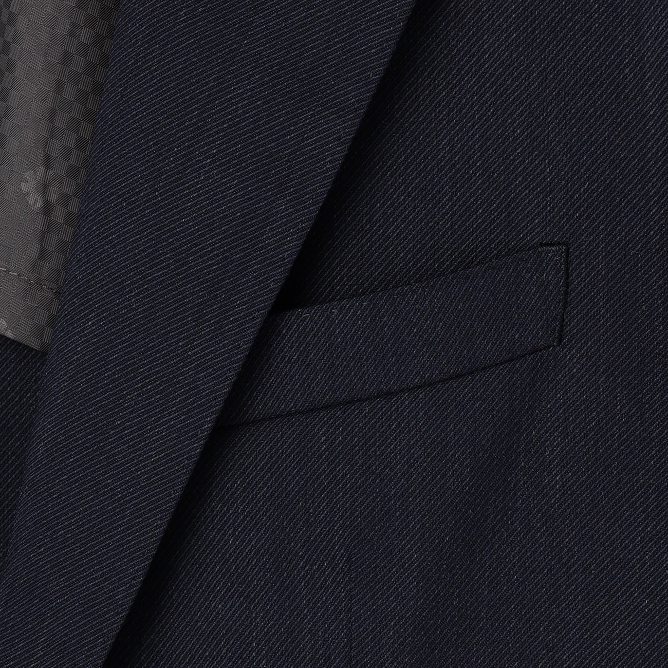 Wool Blend Twill Suit - Navy - Image 3