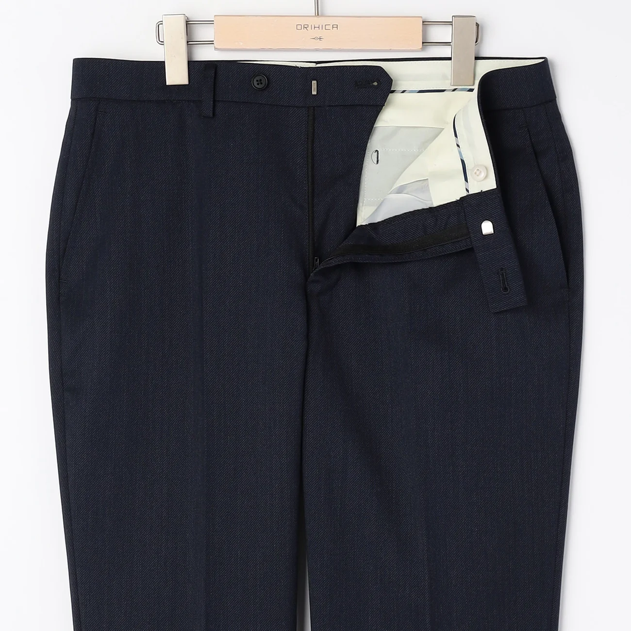 Wool Blend Twill Suit - Navy - Image 9