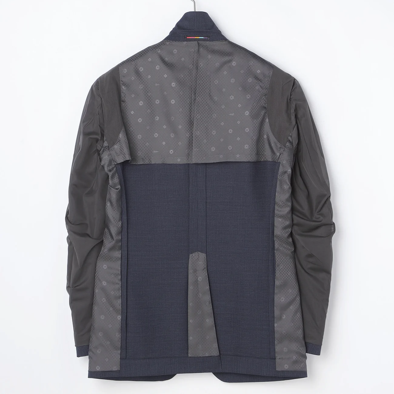 Wool Blend Houndstooth Suit - Navy - Image 7