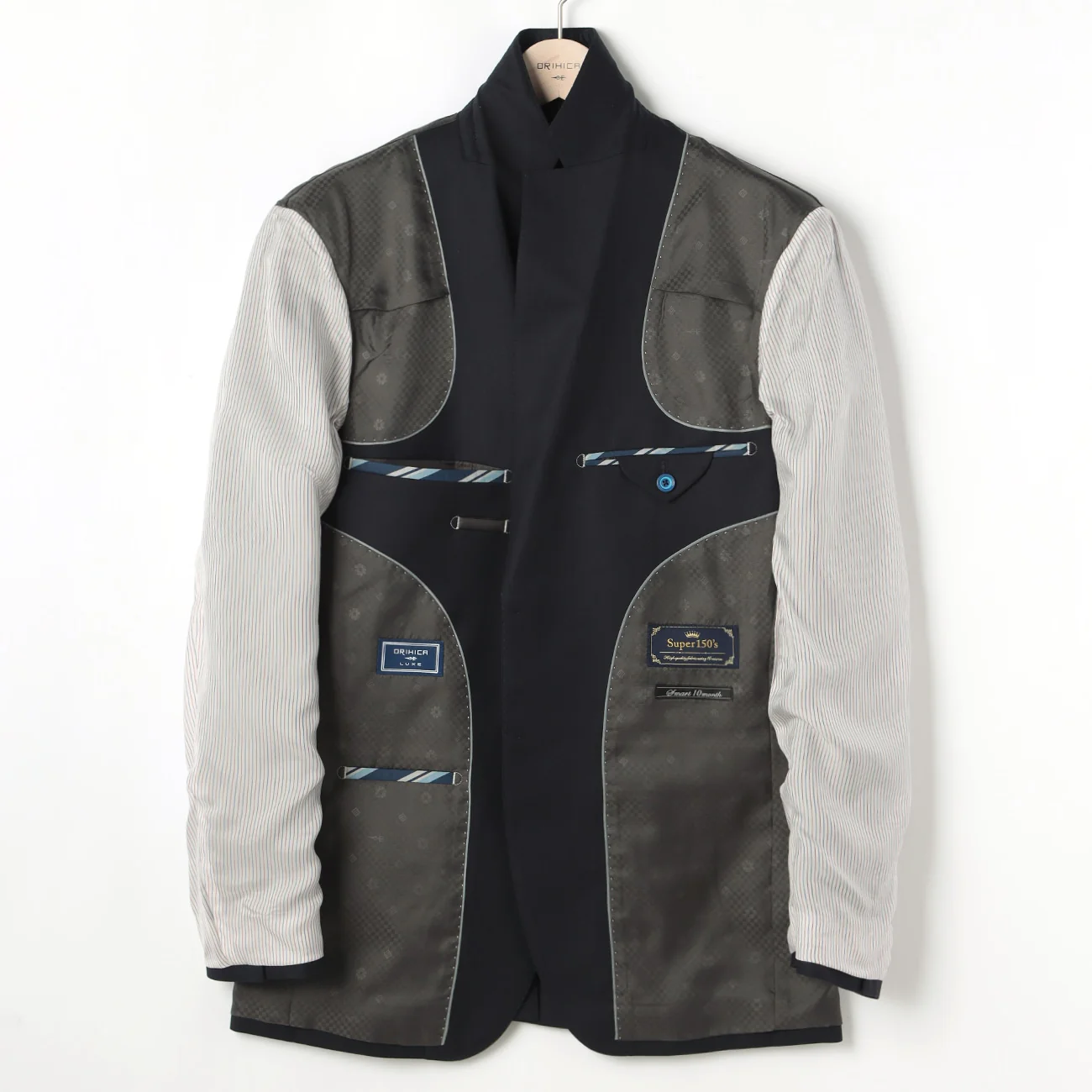 LUXE Line Super 150's 2-Button Suit - Navy - Image 6