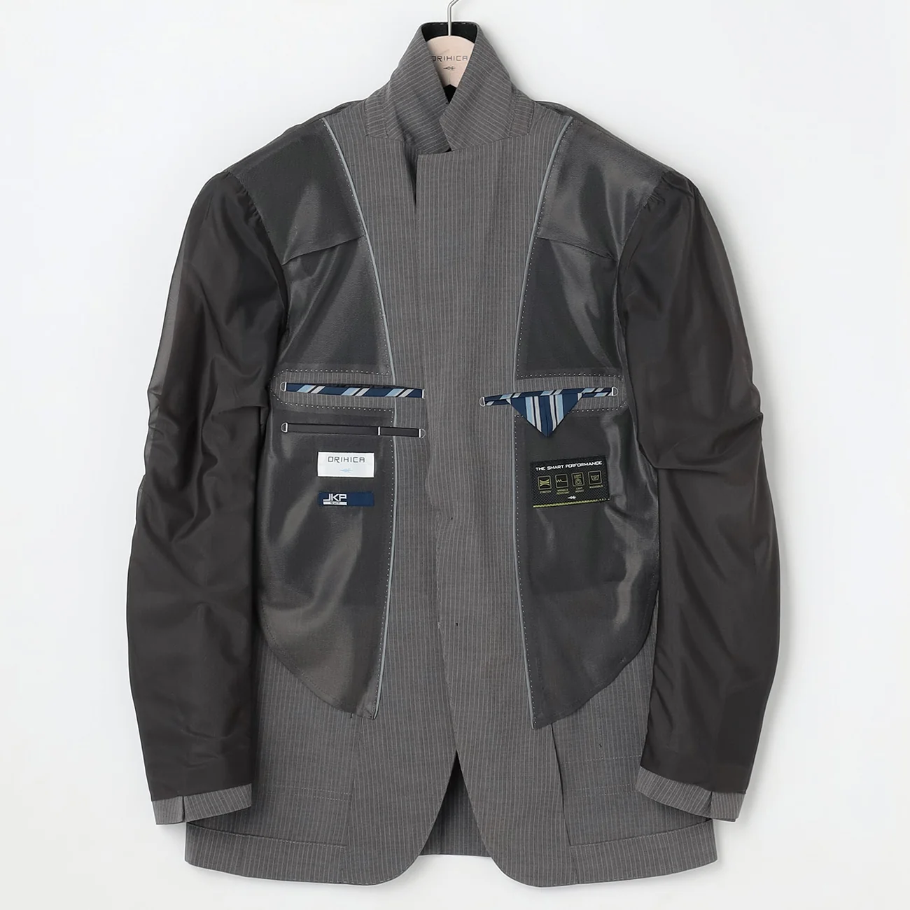 High Breathability Pinstripe Suit - Light Gray - Image 6