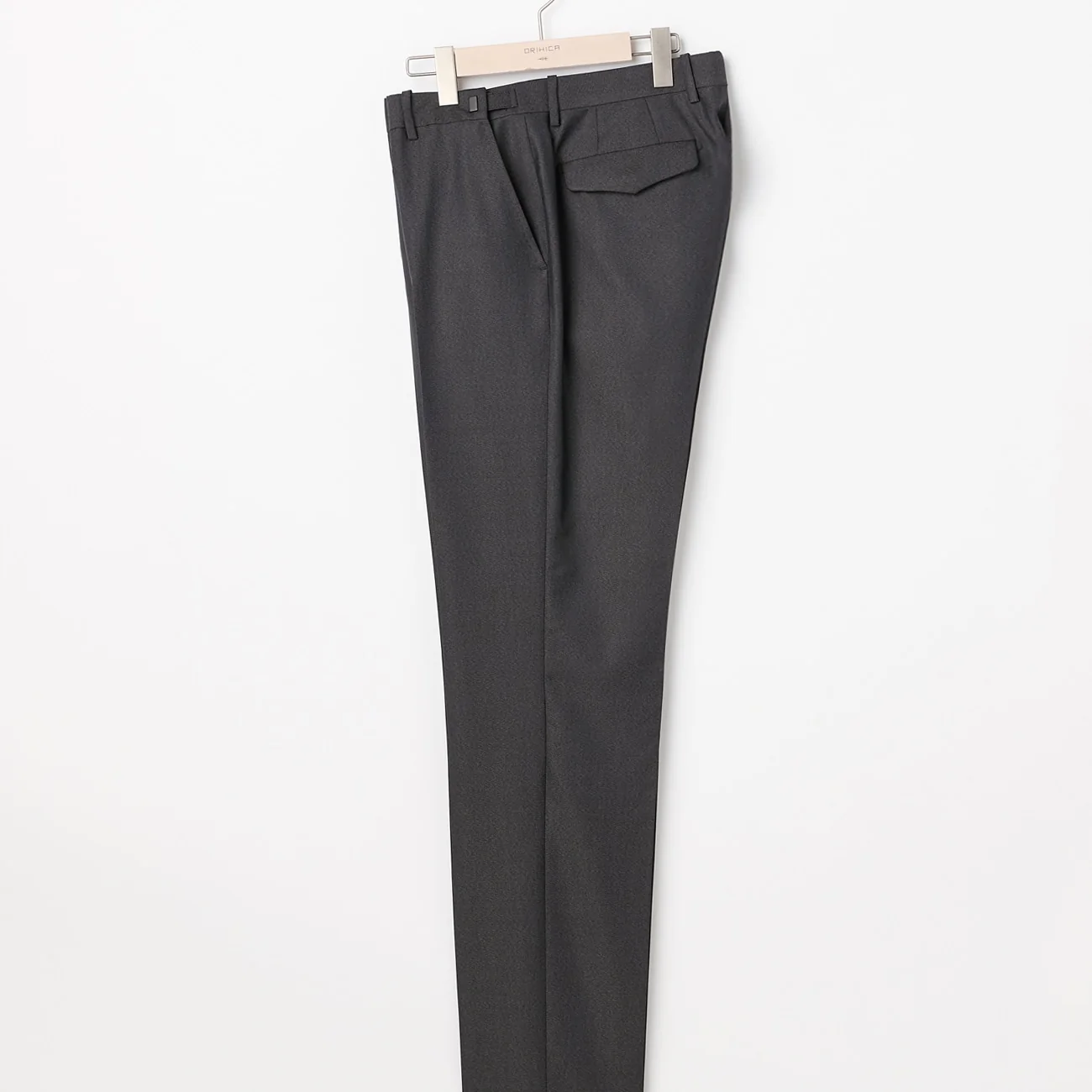 Wool Blend 2-Button Suit with Side Adjusters - Charcoal Gray - Image 8