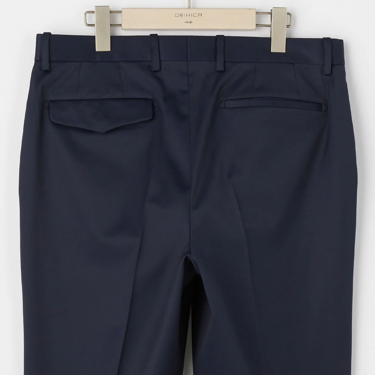 Wool Blend Venetian 2-Button Suit with Side Adjusters - Navy - Image 10