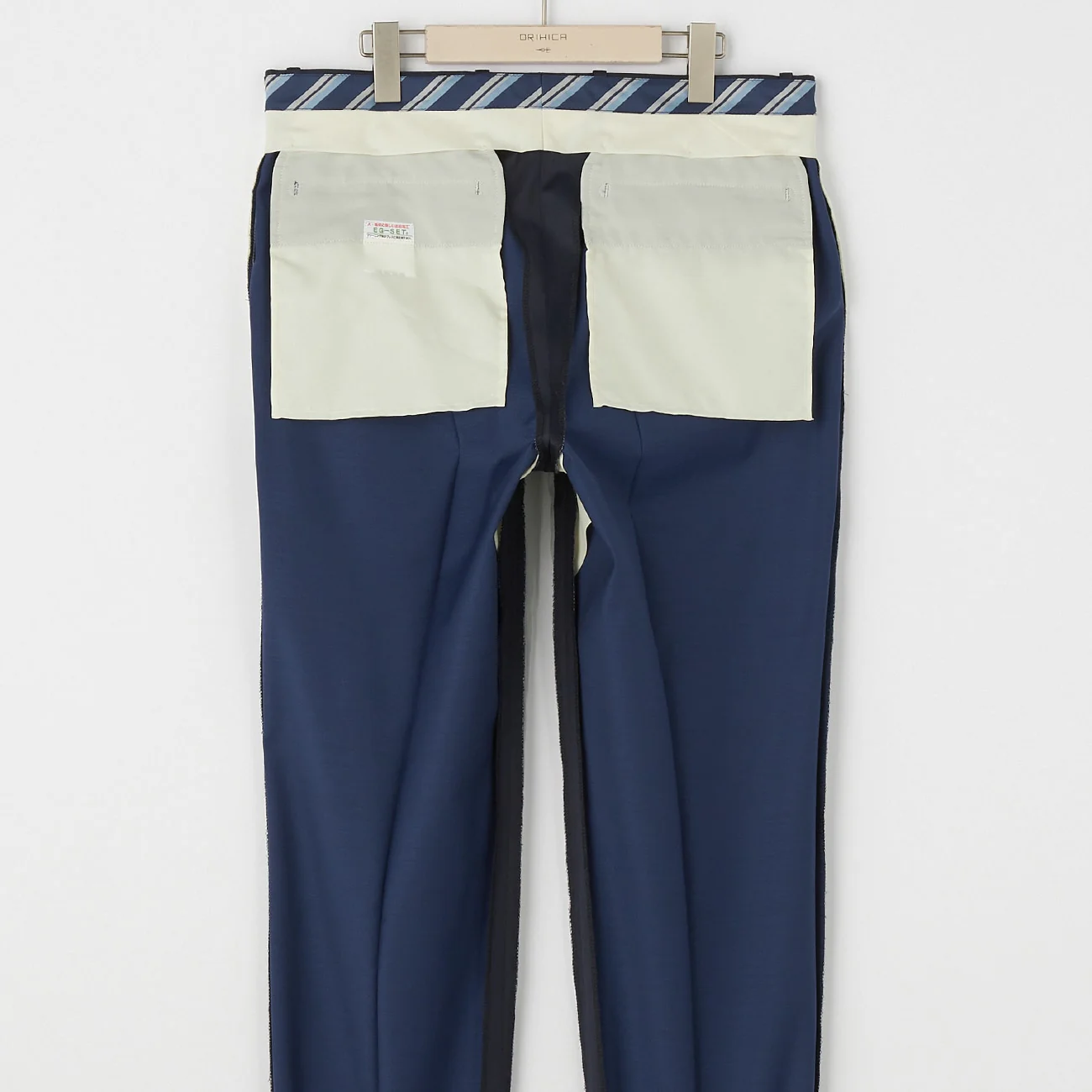 Wool Blend Venetian 2-Button Suit with Side Adjusters - Navy - Image 12
