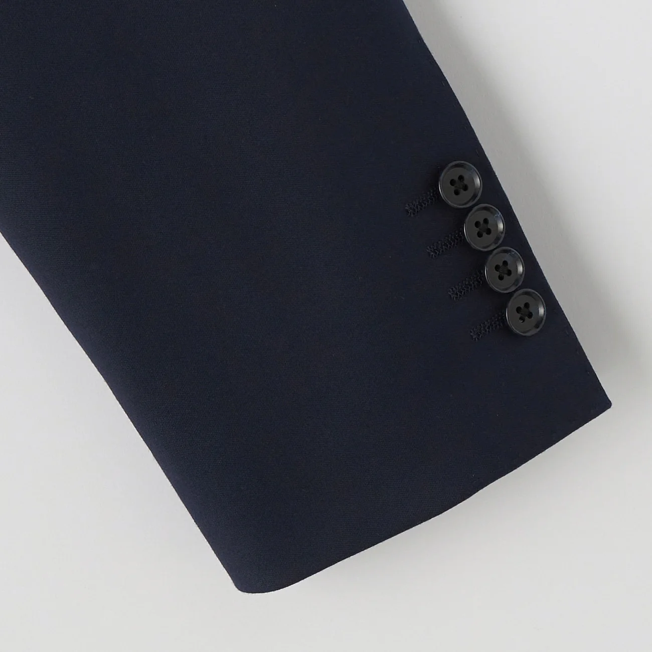 Wool Blend Venetian 2-Button Suit with Side Adjusters - Navy - Image 4