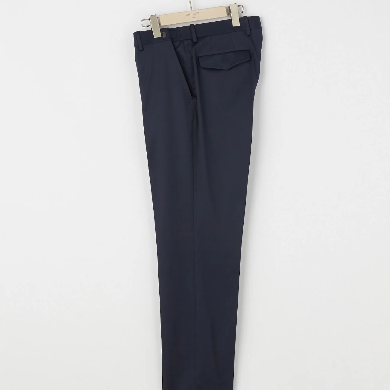 Wool Blend Venetian 2-Button Suit with Side Adjusters - Navy - Image 8