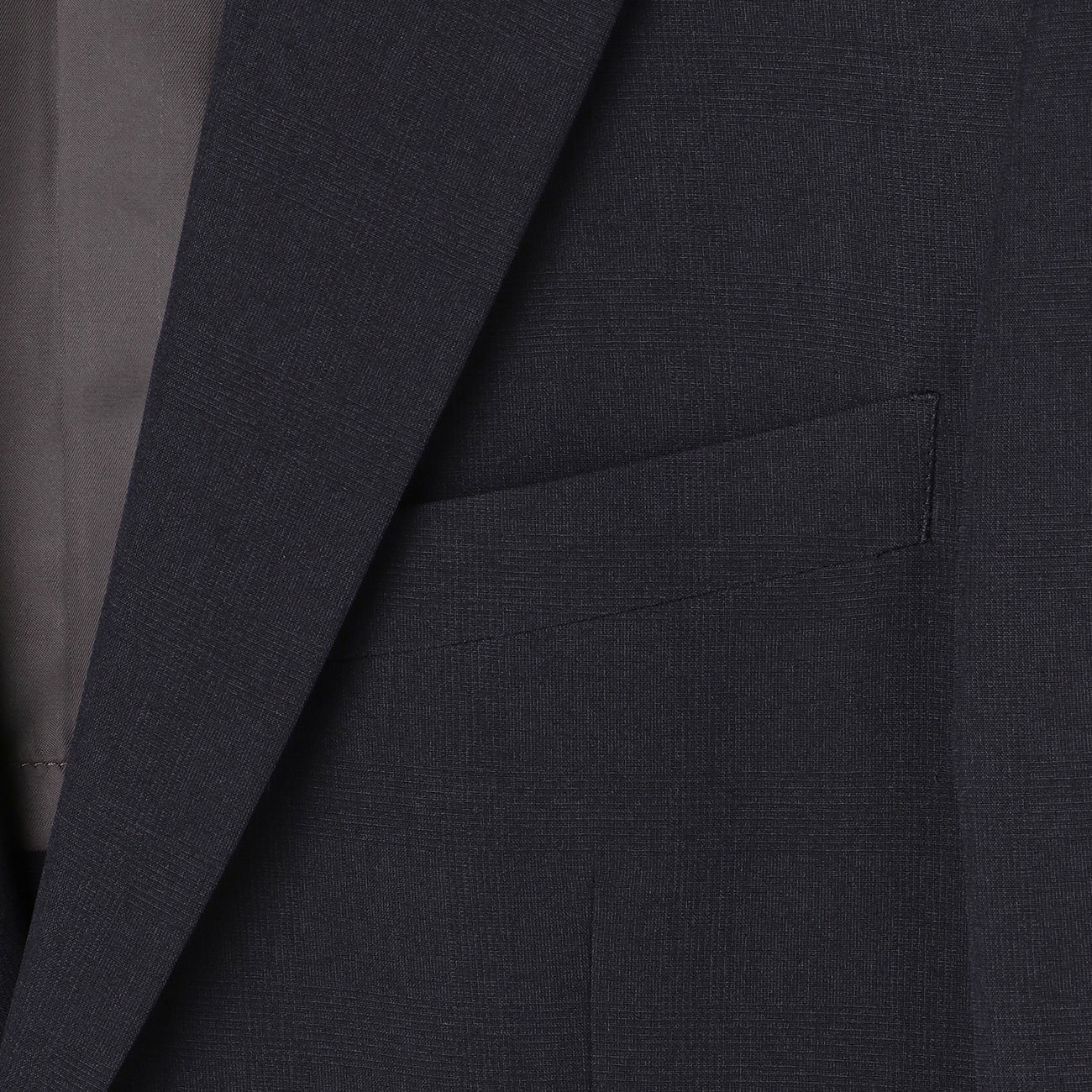 Washable Check 2-Button Suit - Navy - Image 3