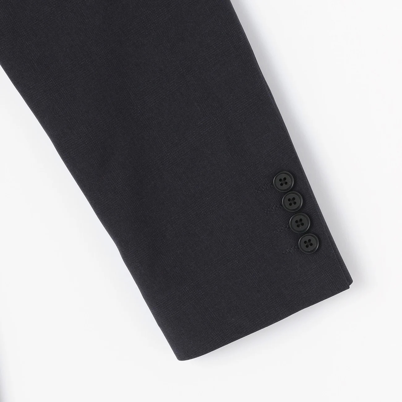 Washable Check 2-Button Suit - Navy - Image 4