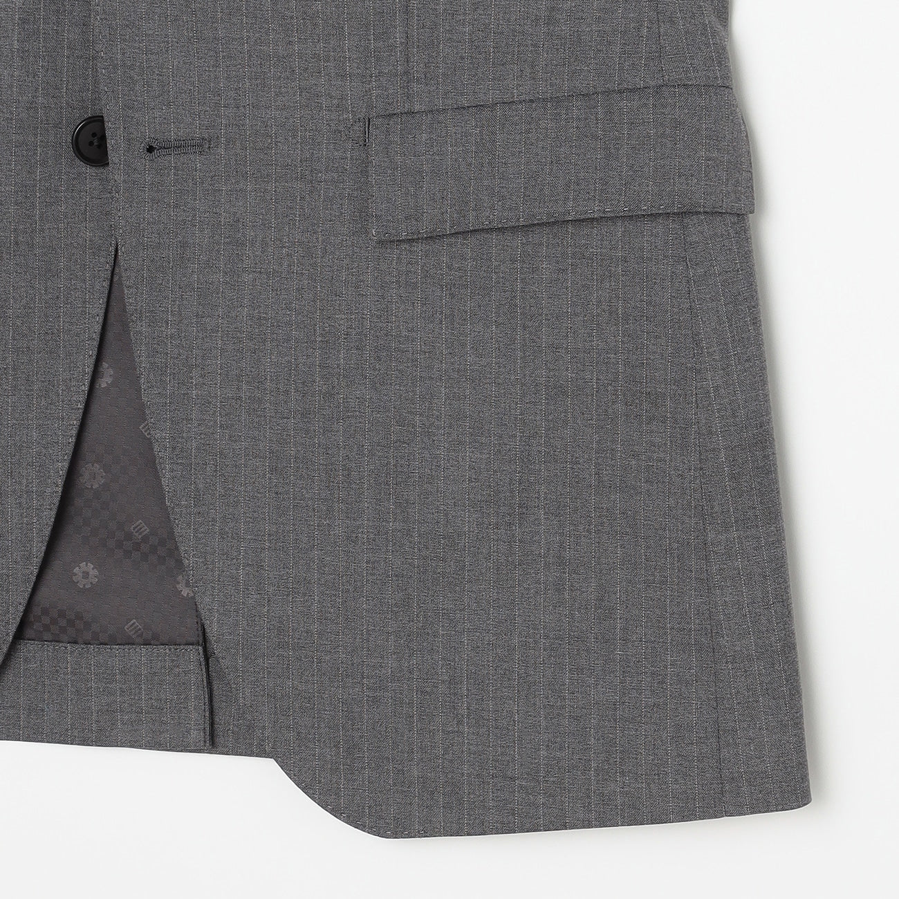 Washable Stretch Stripe Suit - Light Gray - Image 5