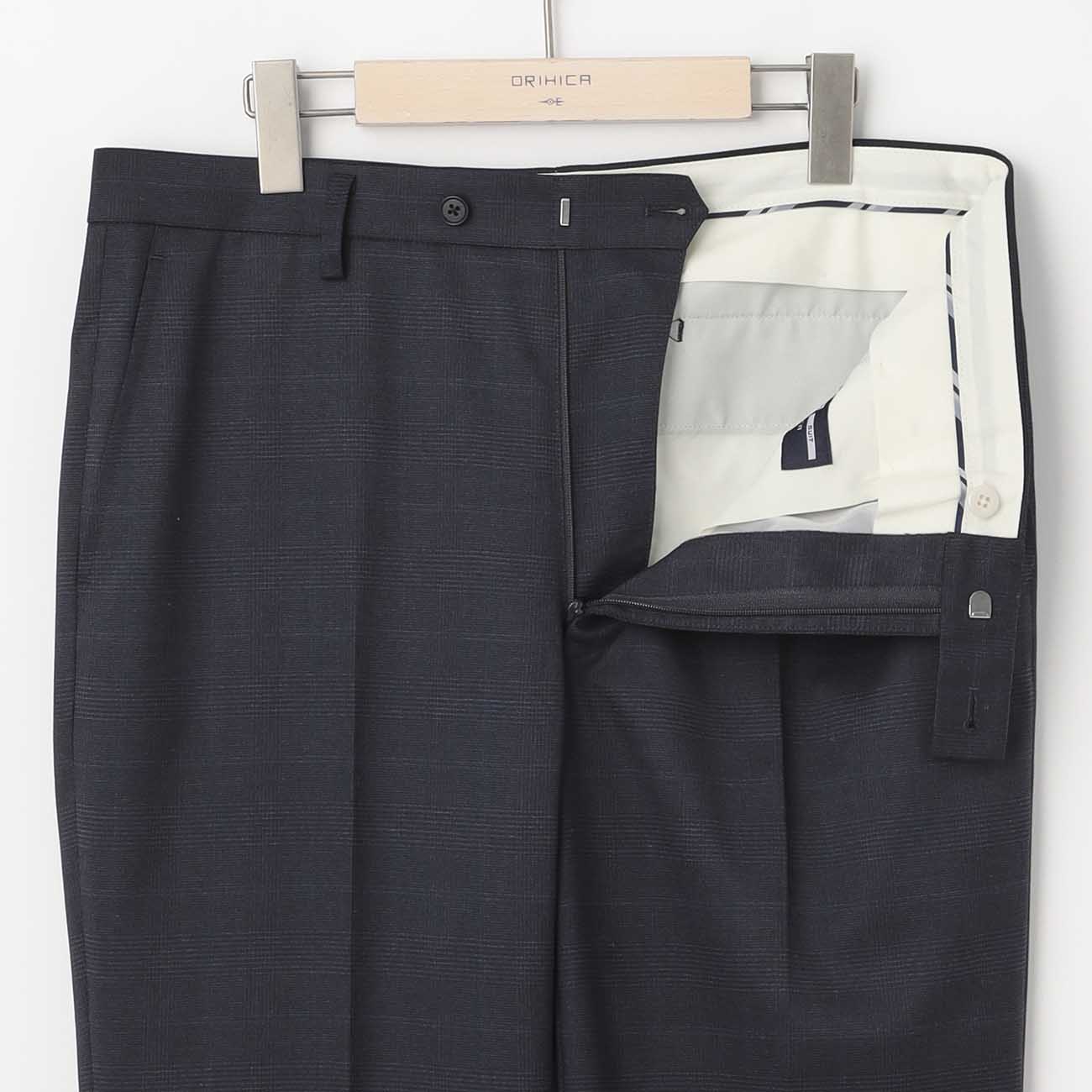 Smart Tech Check Suit - Navy - Image 9