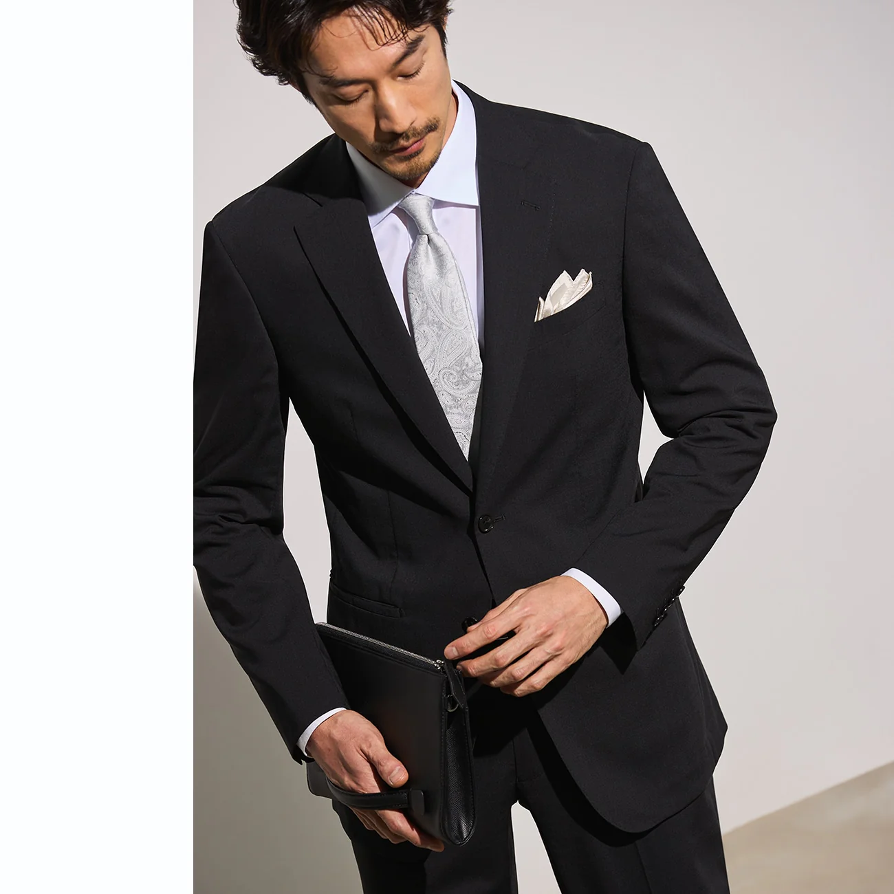 High-breathability Cool Touch Heat Block Suit with Side Adjuster - Black - Image 2
