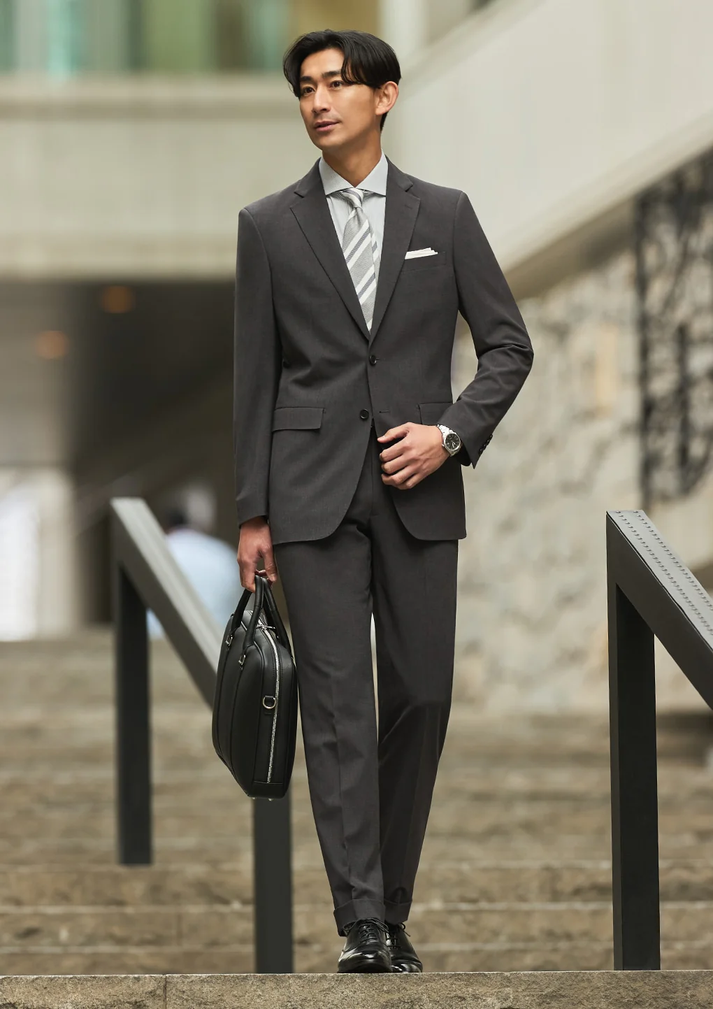 High-breathability Washable Suit - Light Gray - Image 17