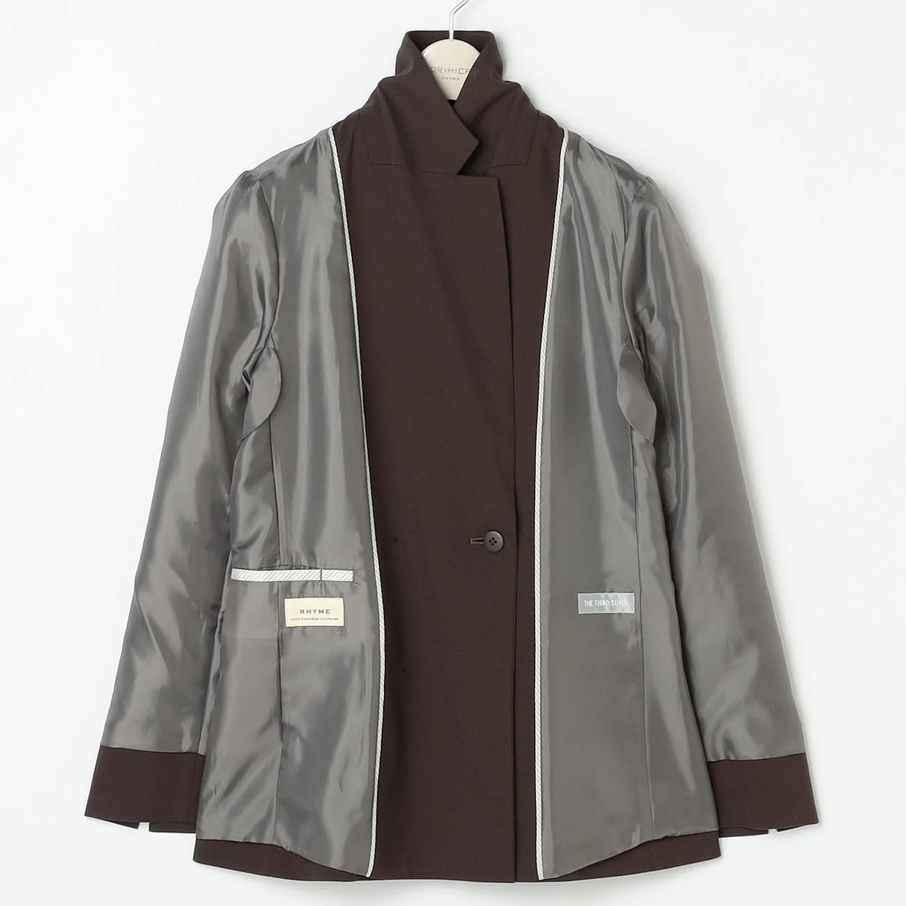 THE THIRD SUITS Double Breasted Jacket - Brown - Image 6