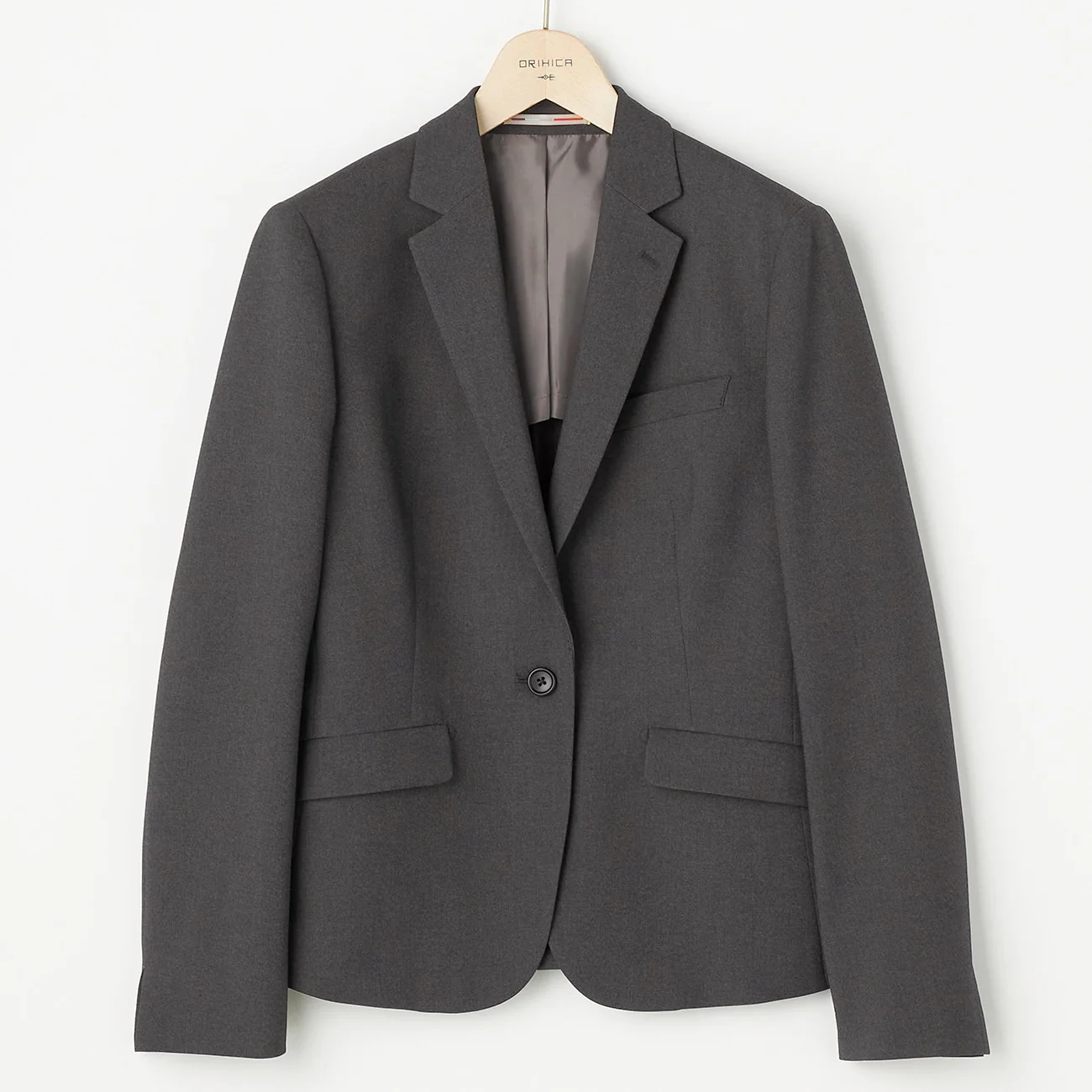 Washable Stretch Shark Skin Suit Jacket - Medium Gray